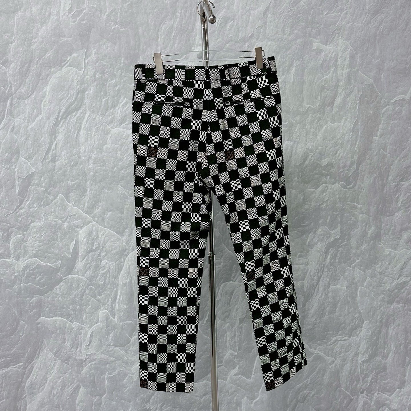 Louis Vuitton Checkerboard Wool Trousers — back