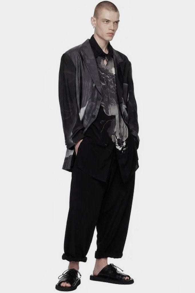 Yohji Yamamoto 23ss Silk Suit Jacket — label