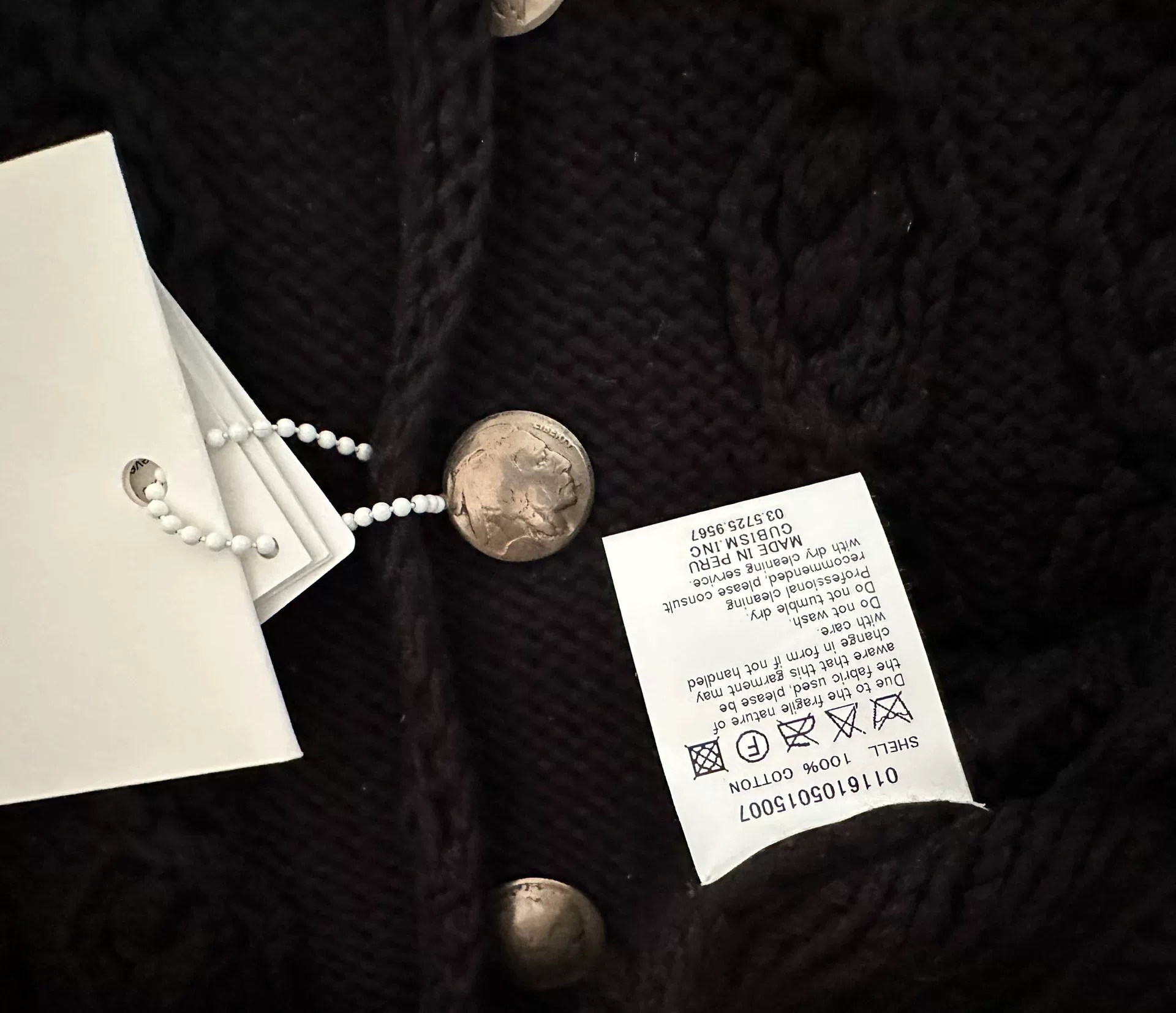 VISVIM HIGHLAND KNIT BUCKY COVERALL — back