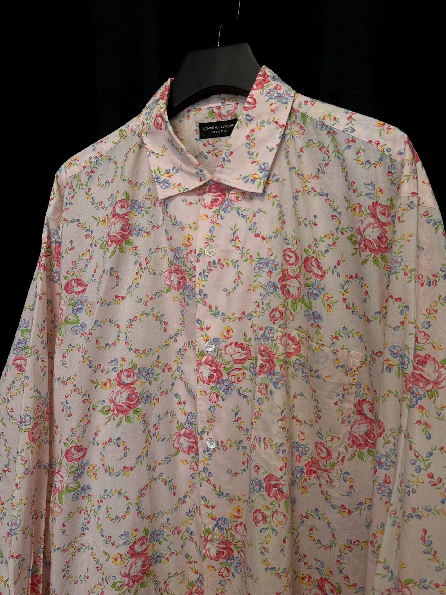 Comme des Garçons 1990s Runway Flower Shirt — back