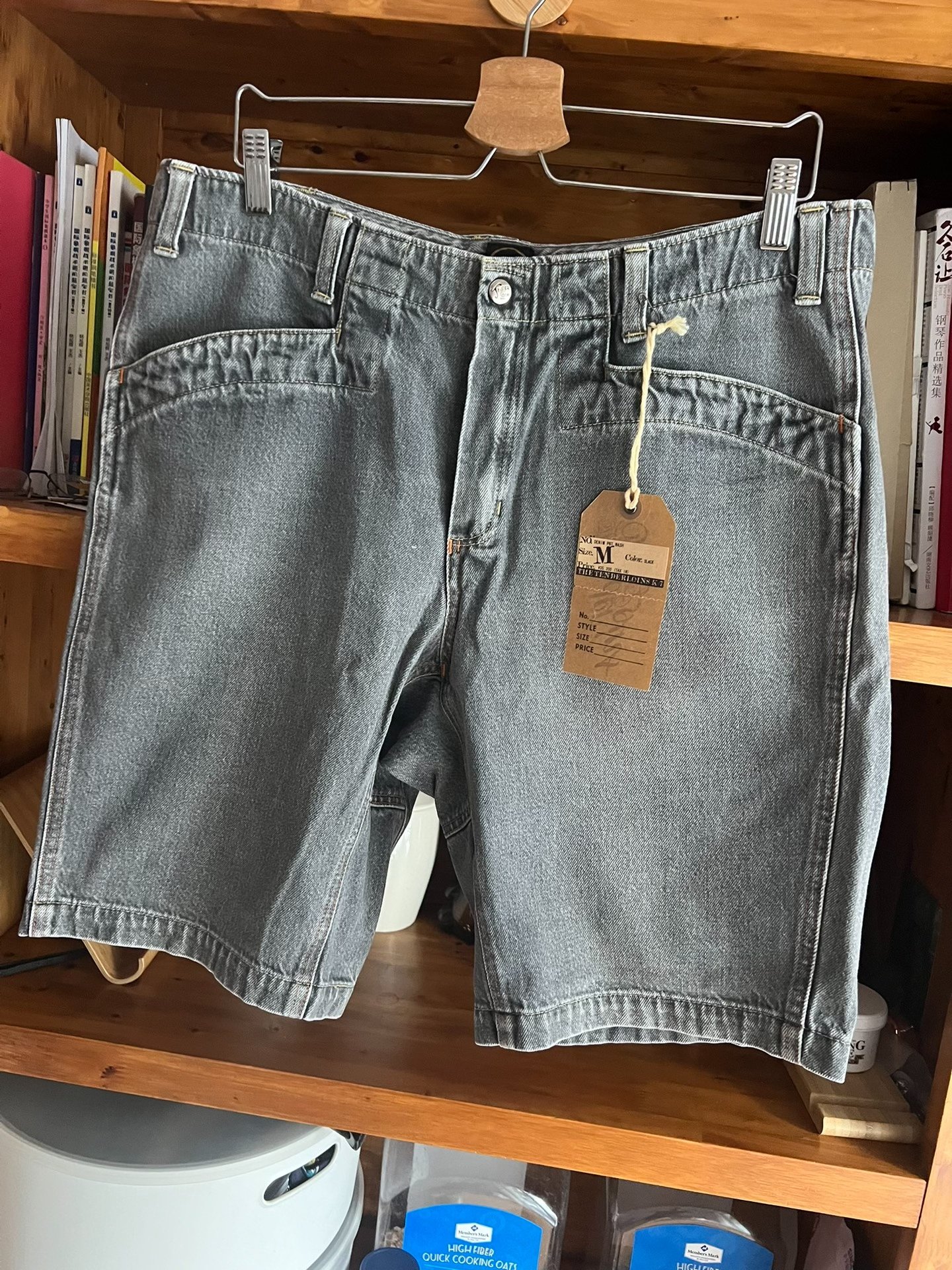 Tenderloin Vintage Washed Denim Shorts — detail
