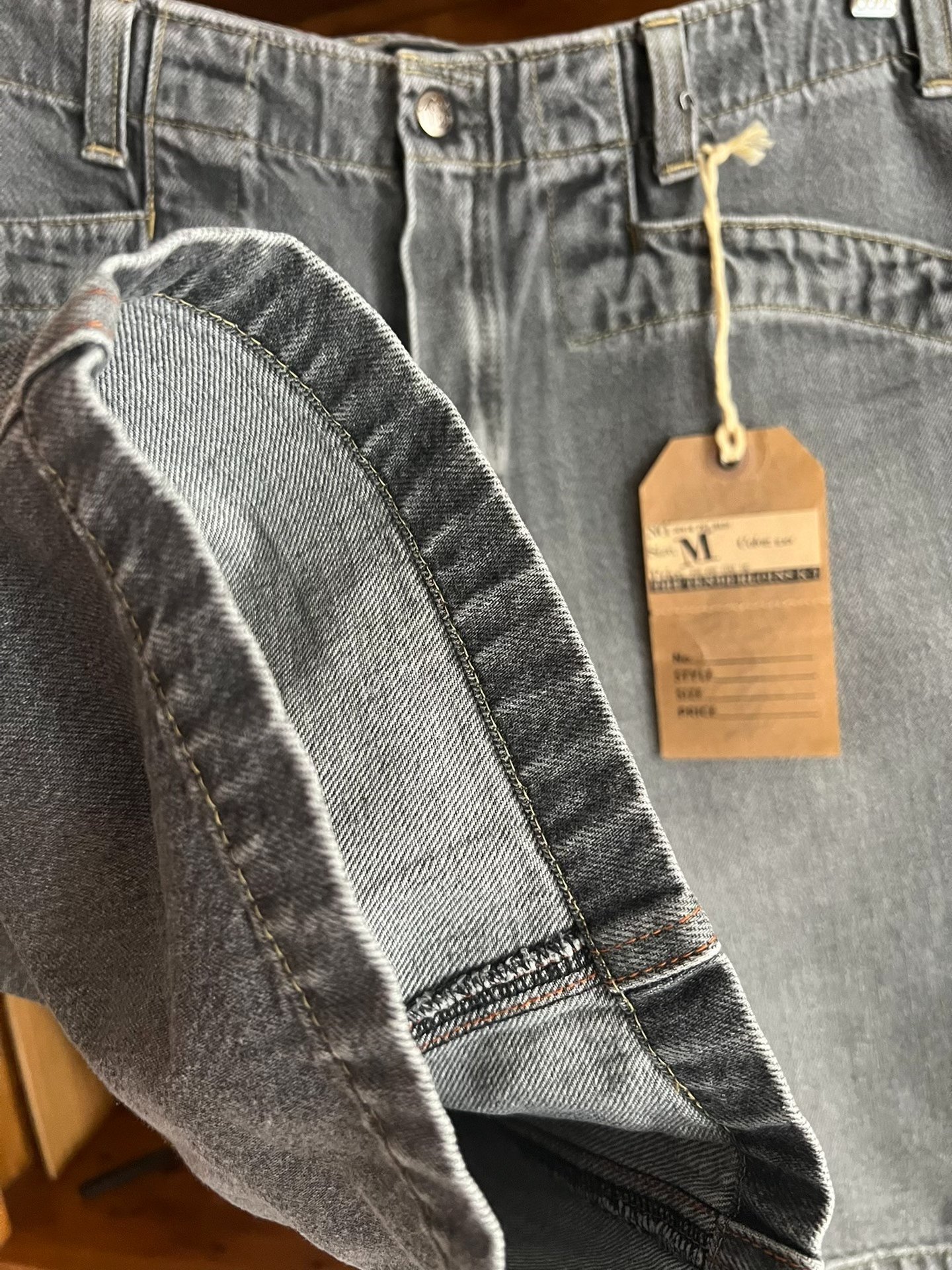 Tenderloin Vintage Washed Denim Shorts — back