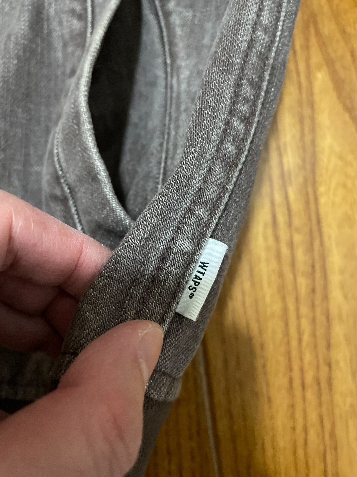 WTAPS 187 Washed Denim Jacket — label