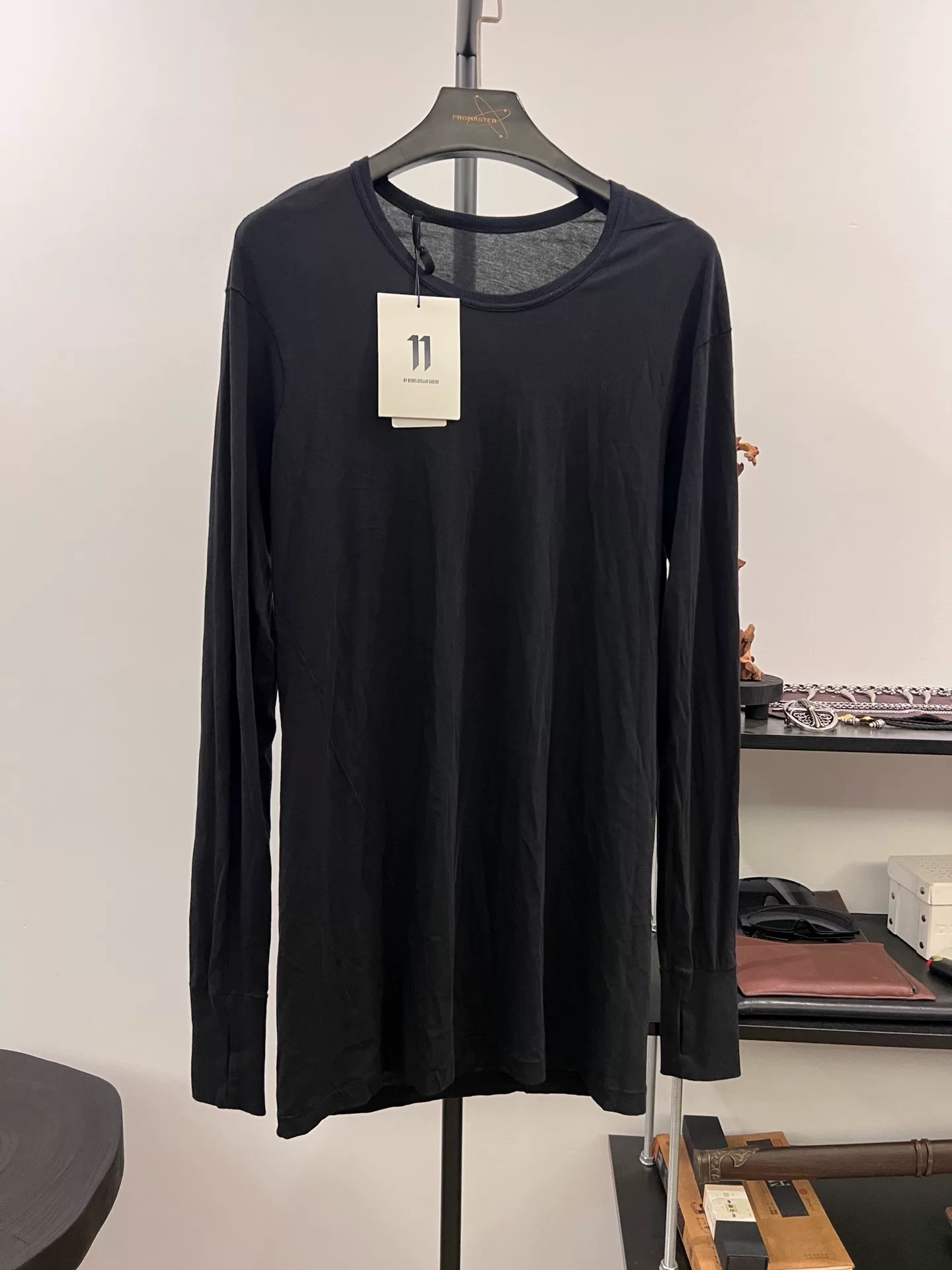 BBS 11 Black Flame Print Long-Sleeve T-Shirt — front