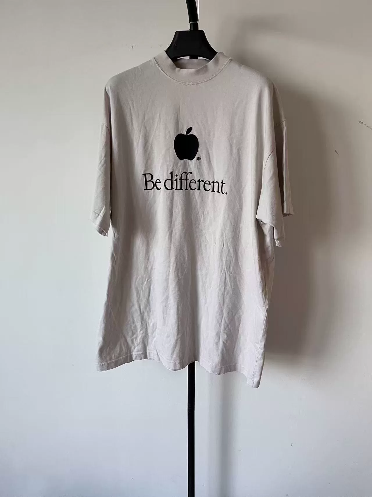 Balenciaga Be Different Apple Logo Loose T-shirt