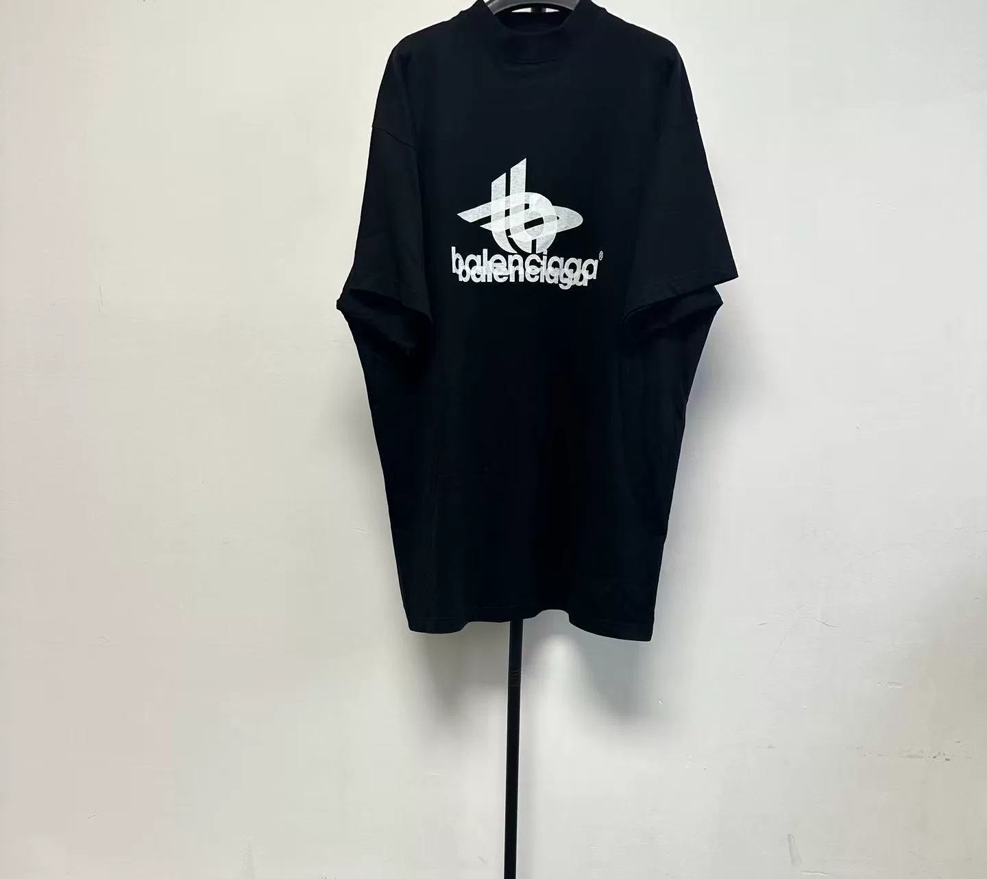 Balenciaga Logo Print Crewneck Short-Sleeve T-Shirt