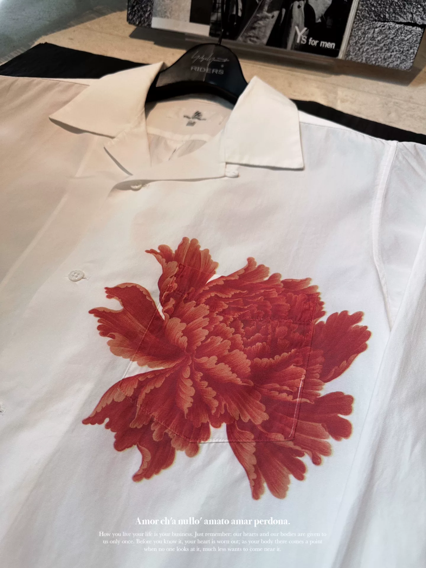 Yohji Yamamoto x Hayashi 05AW Peony Shirt — back