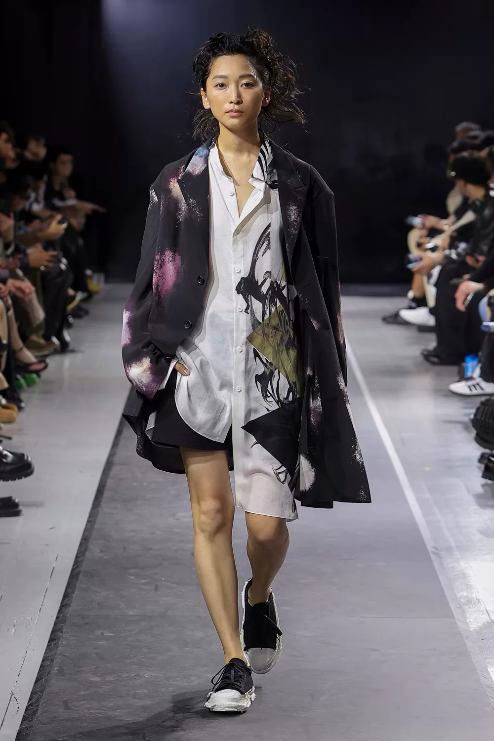 Yohji Yamamoto 25SS Fireworks Silk Coat — front