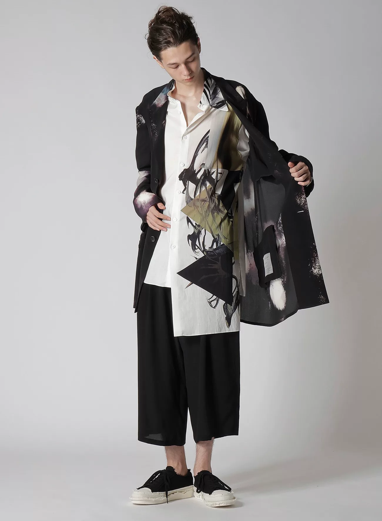 Yohji Yamamoto 25SS Fireworks Silk Coat — back