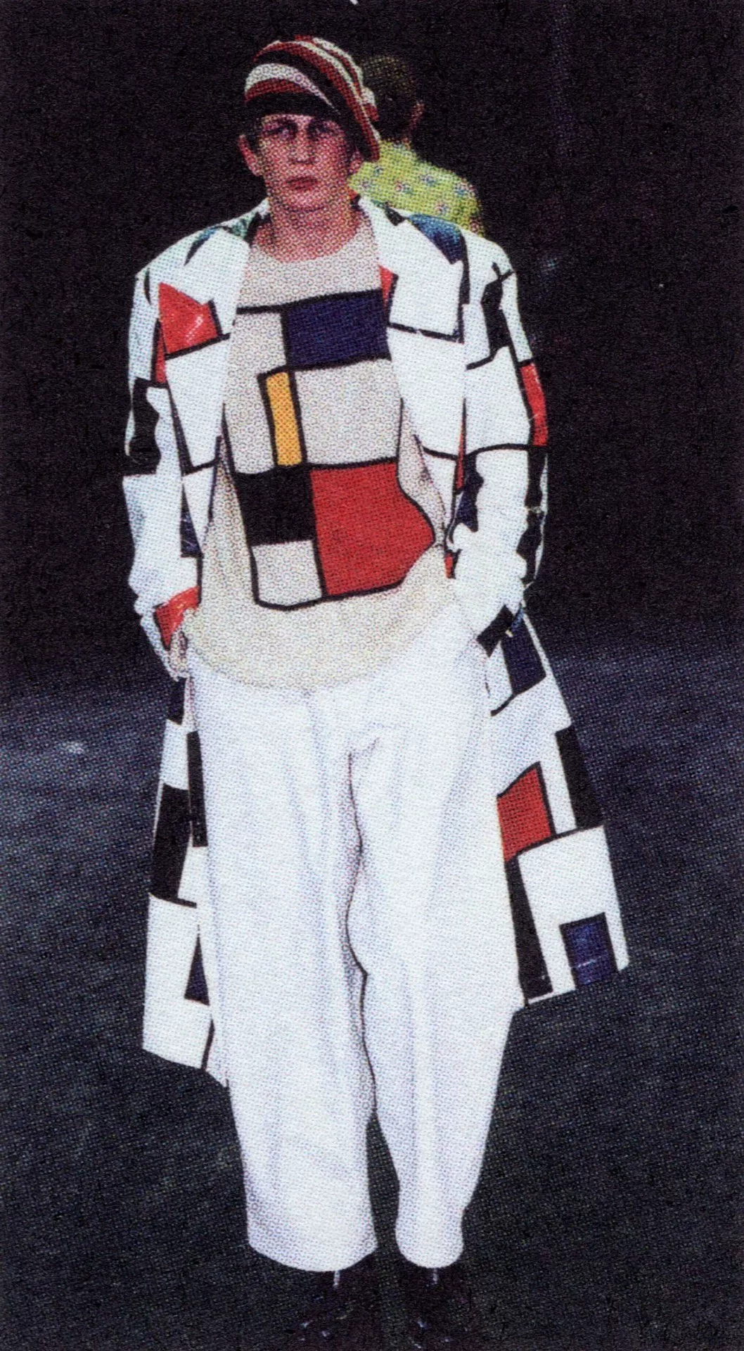 Yohji Yamamoto 97aw Mondrian Silk Tie — front