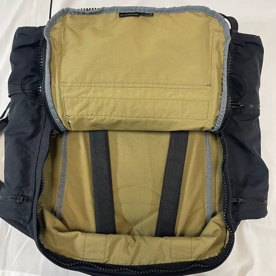 Porter Black Nylon Backpack — detail