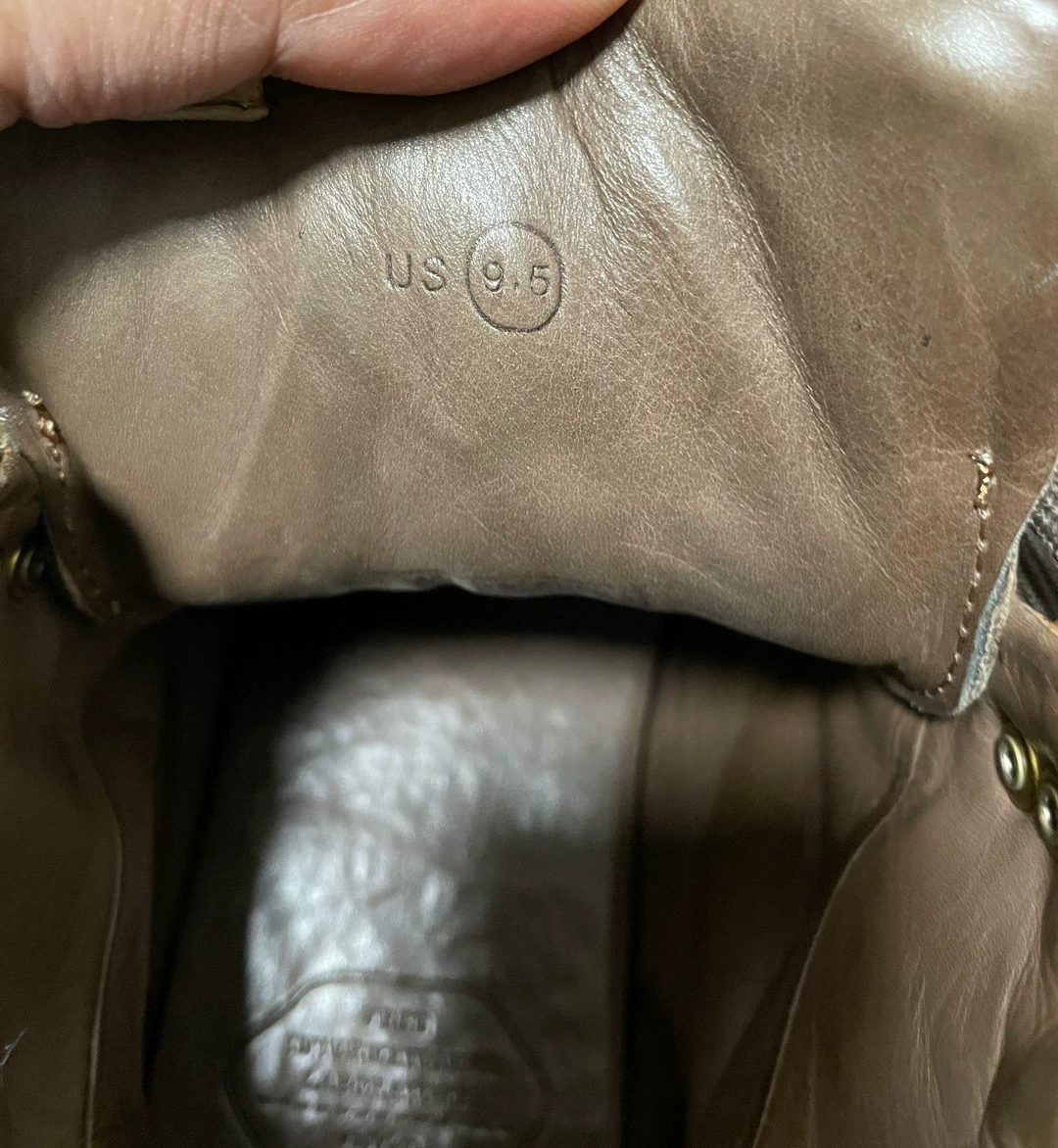 visvim serra brown high-top boots — back