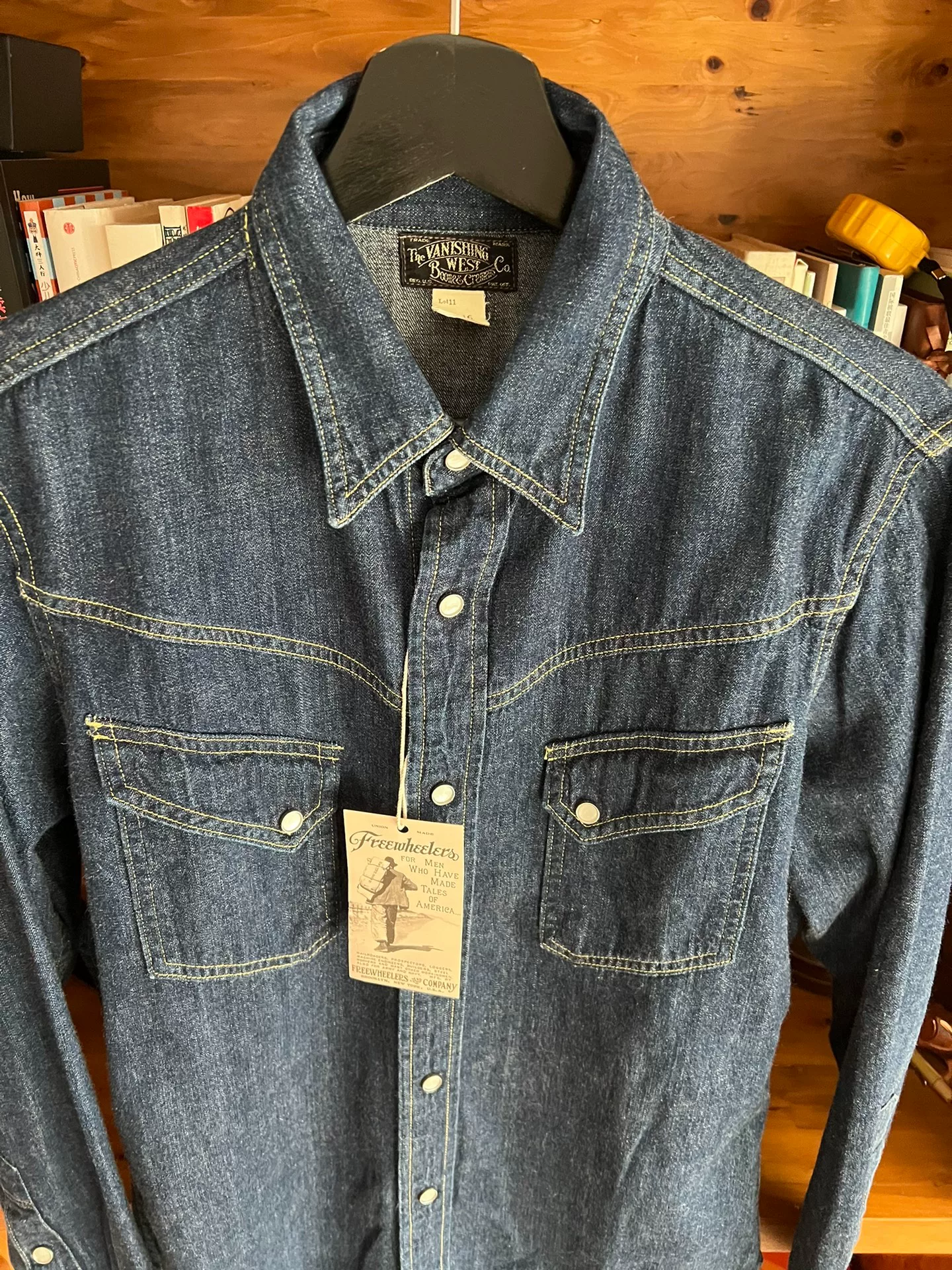 Freewheelers 2013 Vintage Denim Western Shirt — label