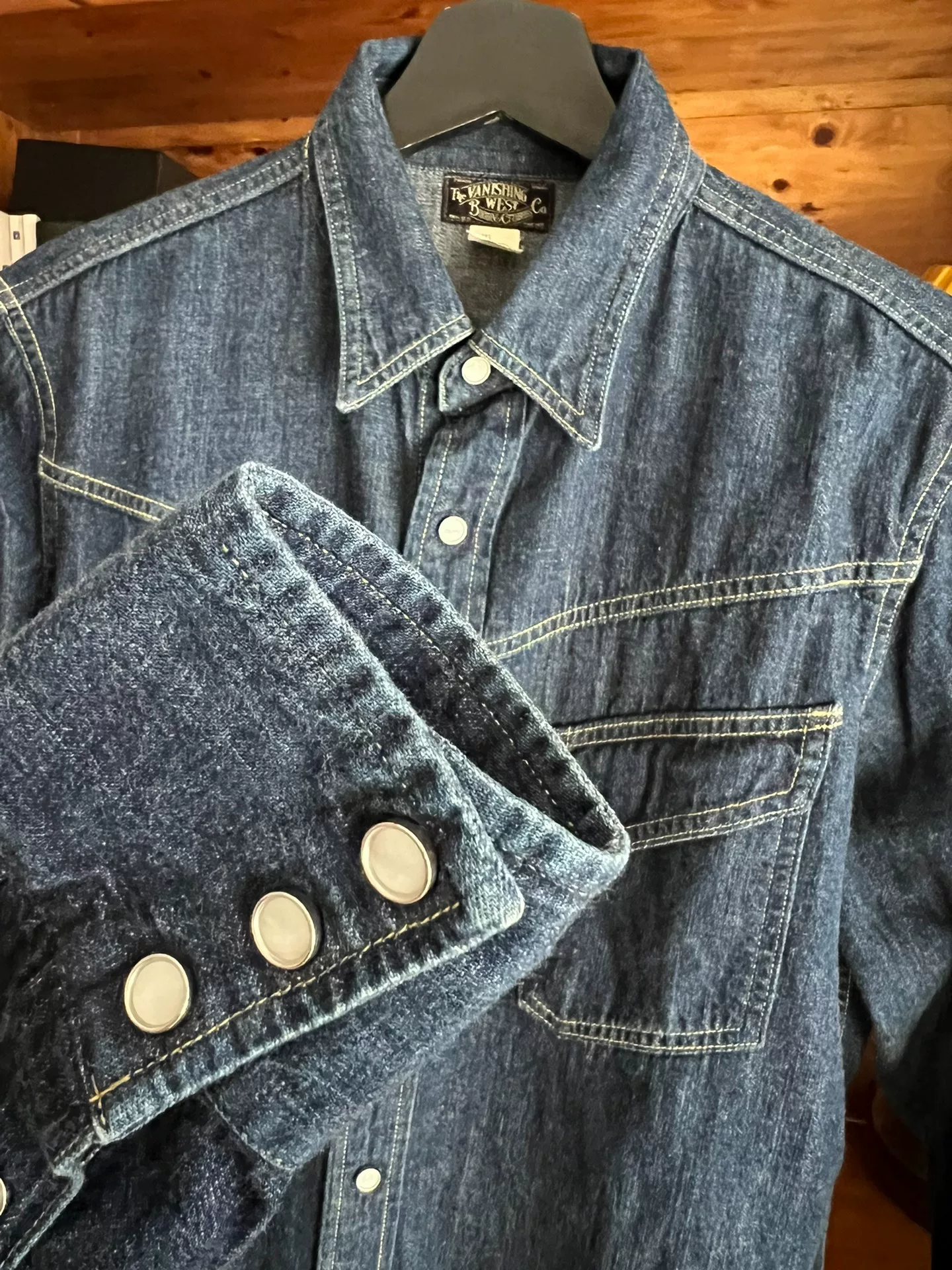Freewheelers 2013 Vintage Denim Western Shirt — back