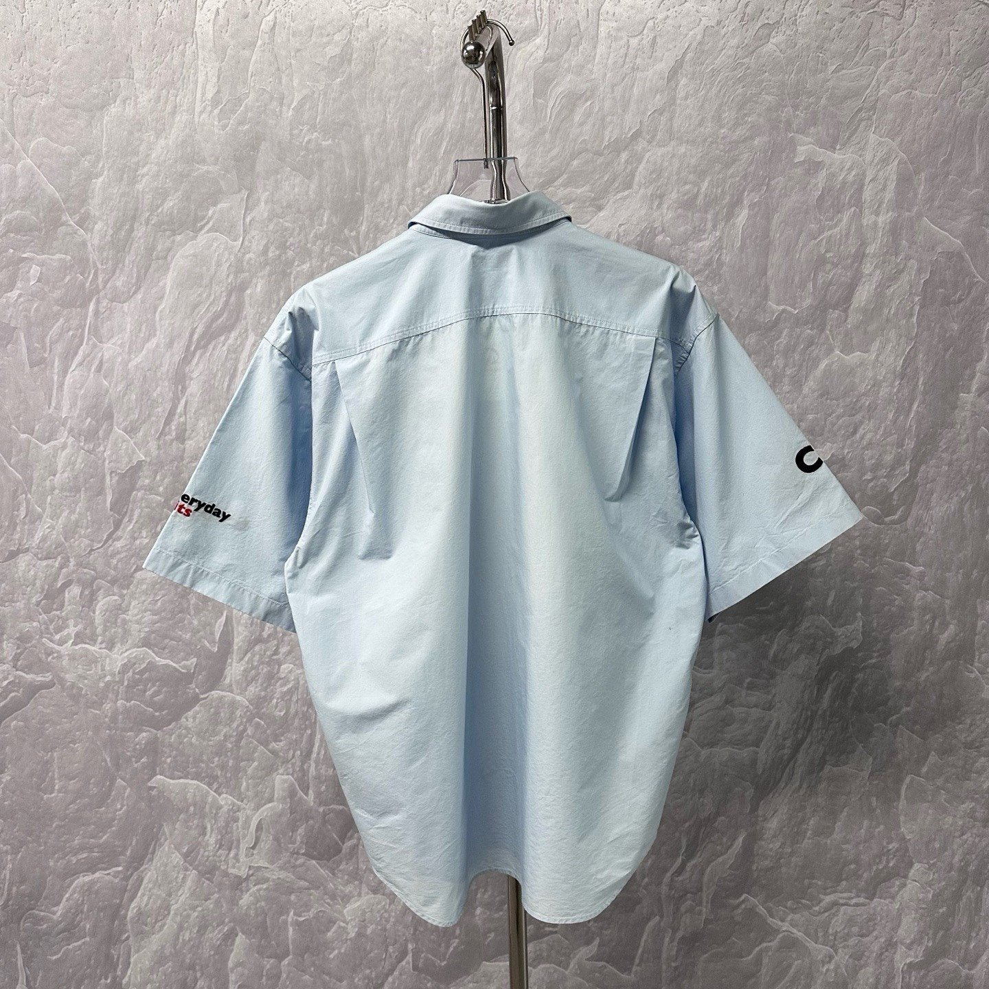 Balenciaga SS25 CEO Embroidered Short-Sleeve Shirt — back