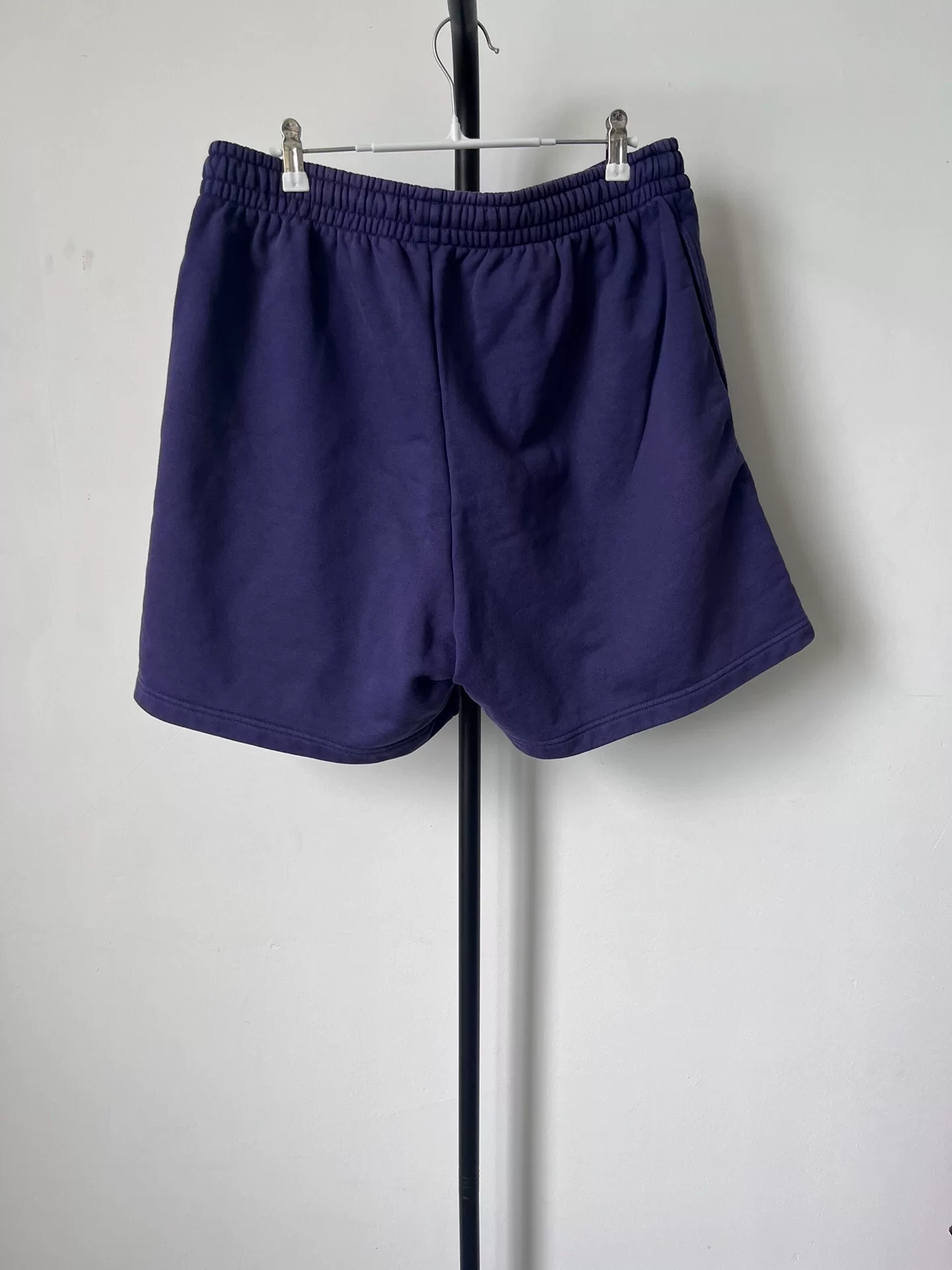 Balenciaga Elastic Waist Letter Print Shorts — front
