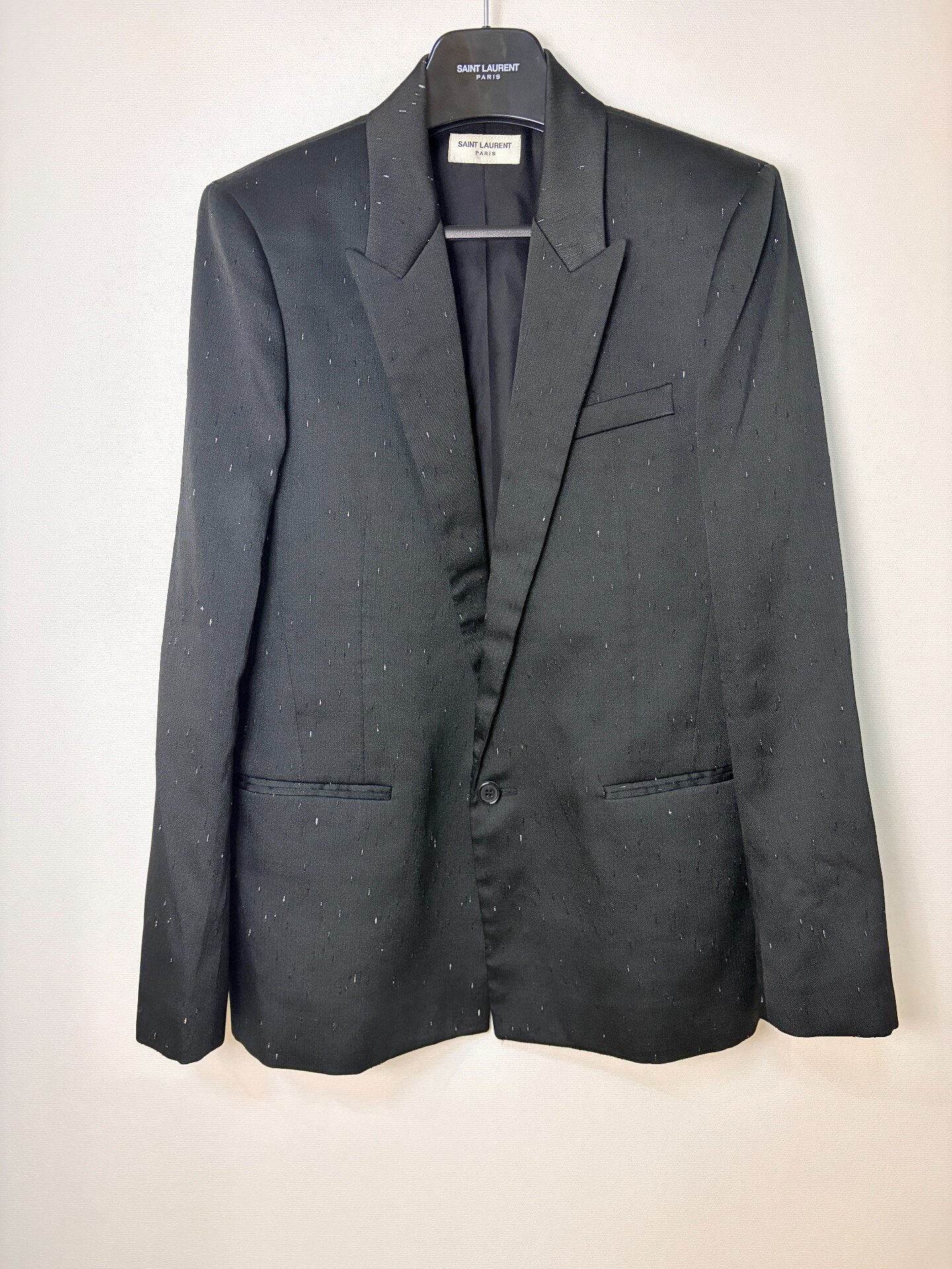 Saint Laurent Wool Speckled Blazer