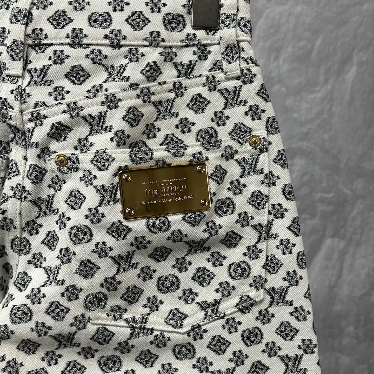 Louis Vuitton FW25 Monogram Flared Jeans — back