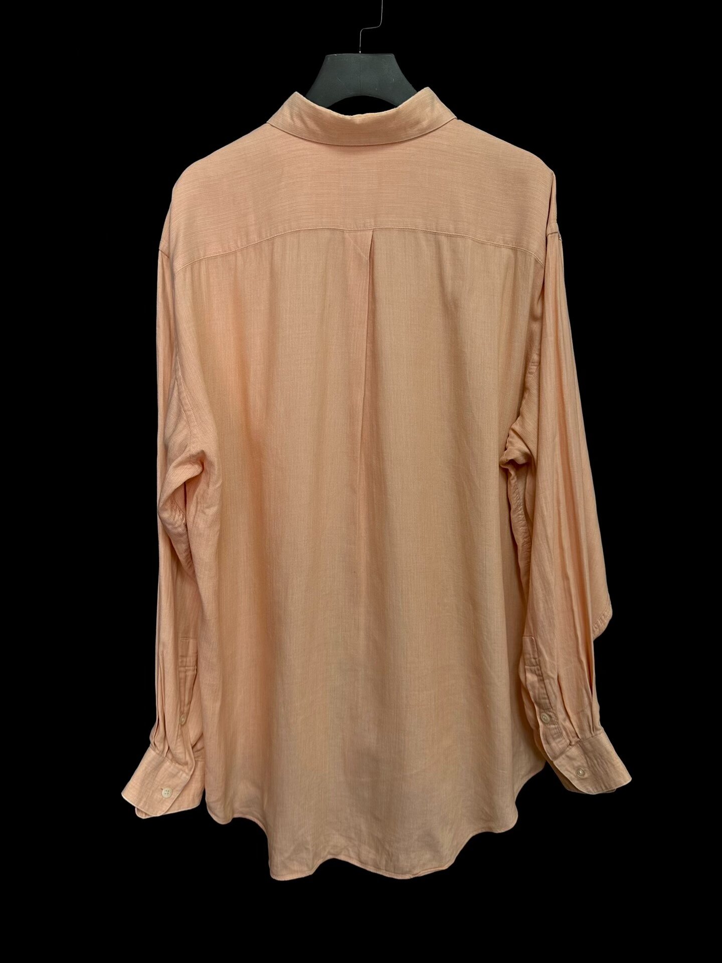 Issey Miyake 1980s Pink Cotton Linen Shirt — front