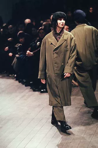 Yohji Yamamoto 98AW Garment-Dyed Double-Breasted Coat — front