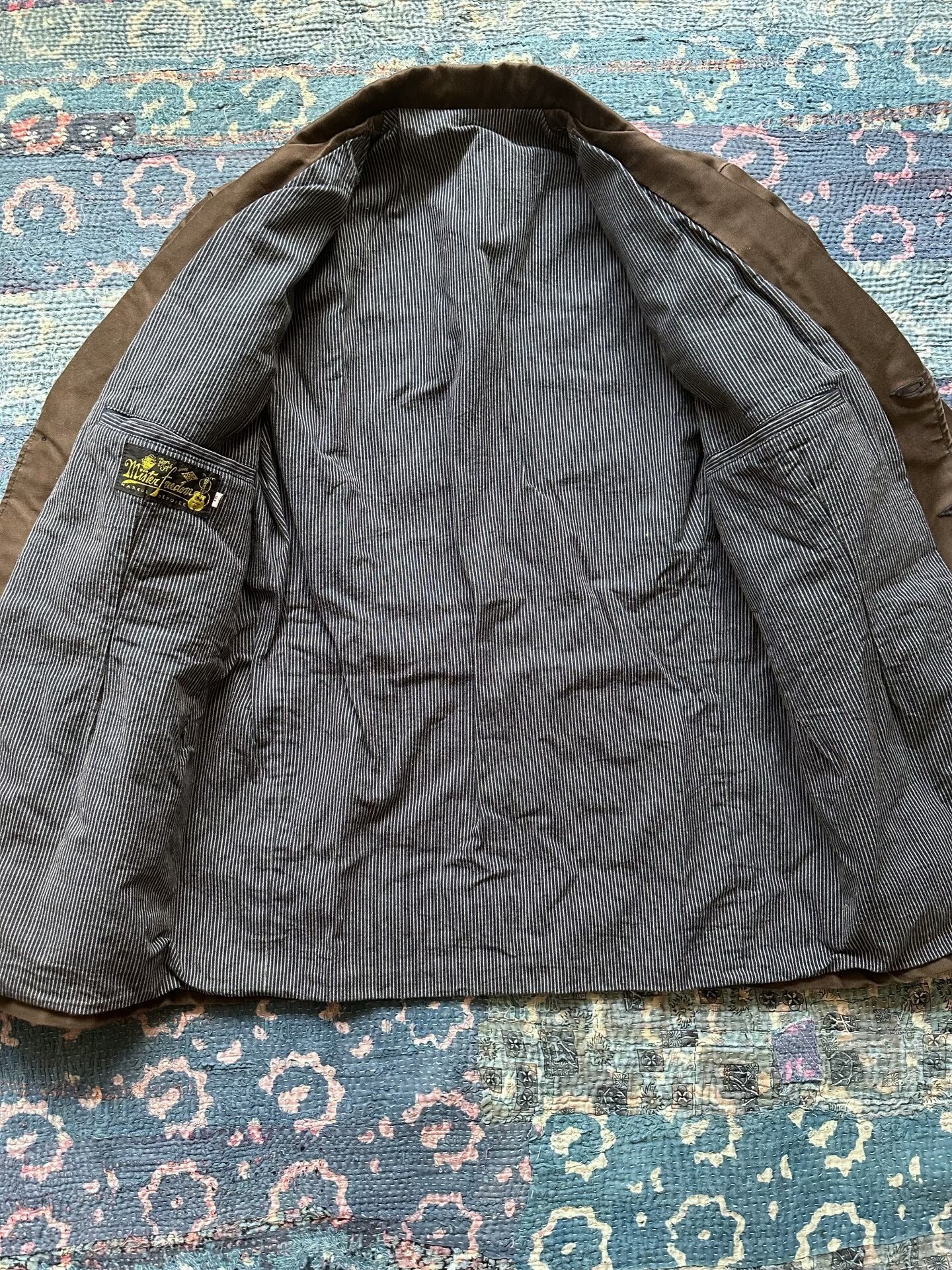 Mister Freedom Brown Peak Lapel Blazer — back