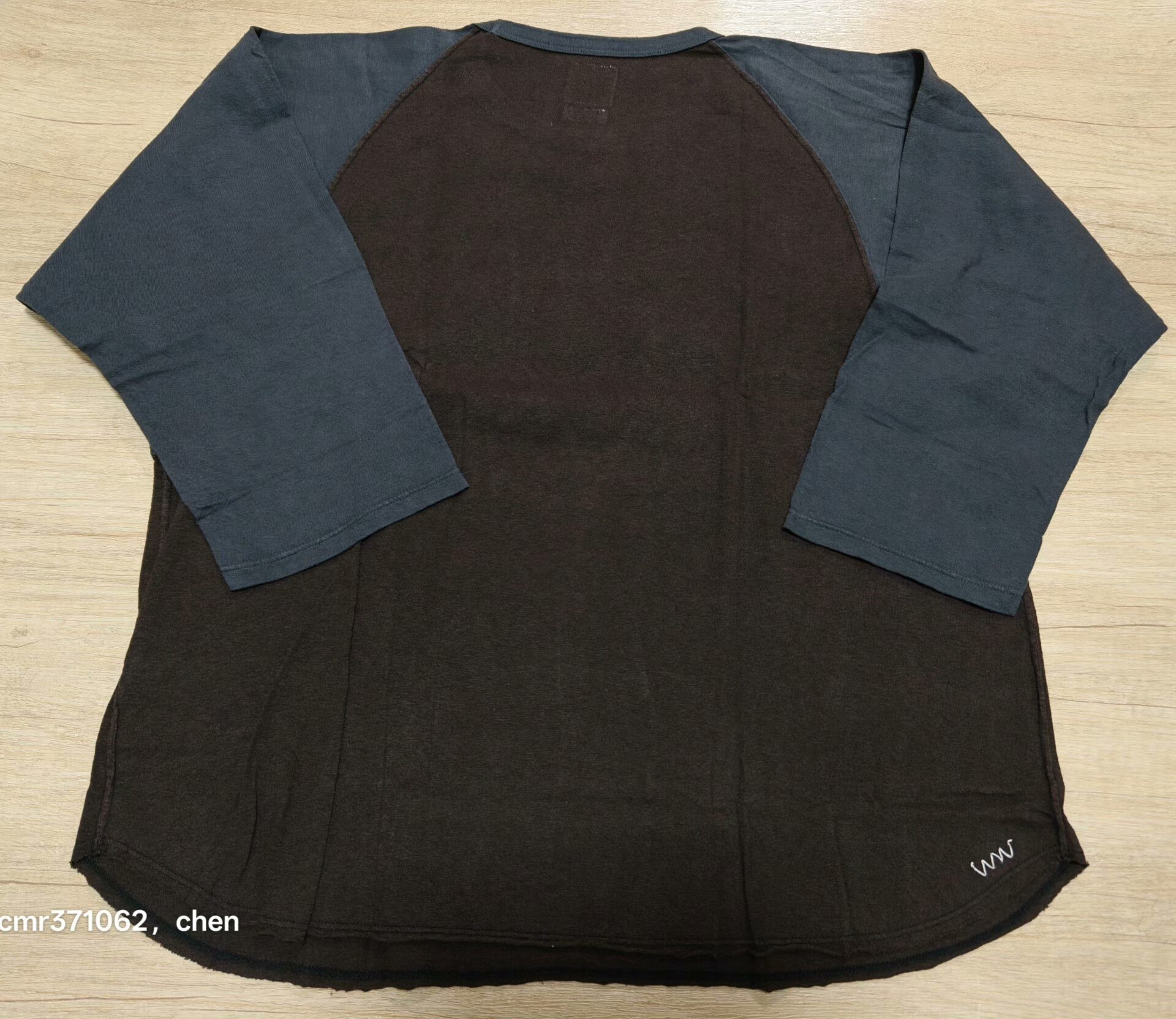 visvim 21AW Gridiron 3/4 DMGD Tee — label