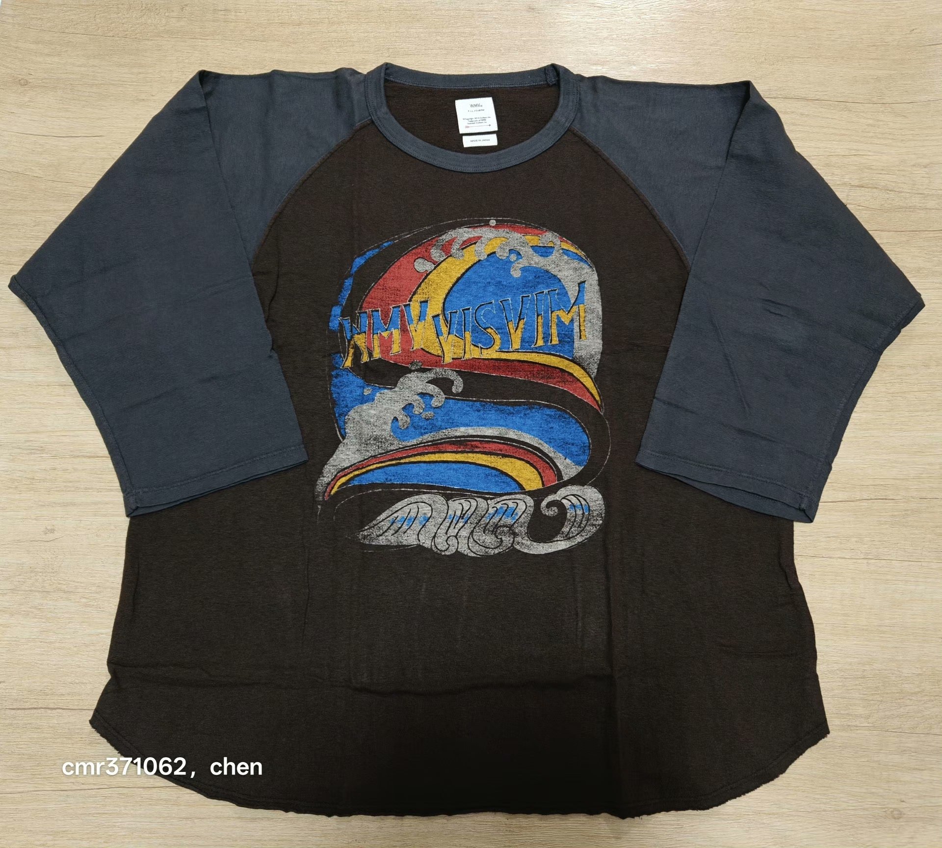visvim 21AW Gridiron 3/4 DMGD Tee