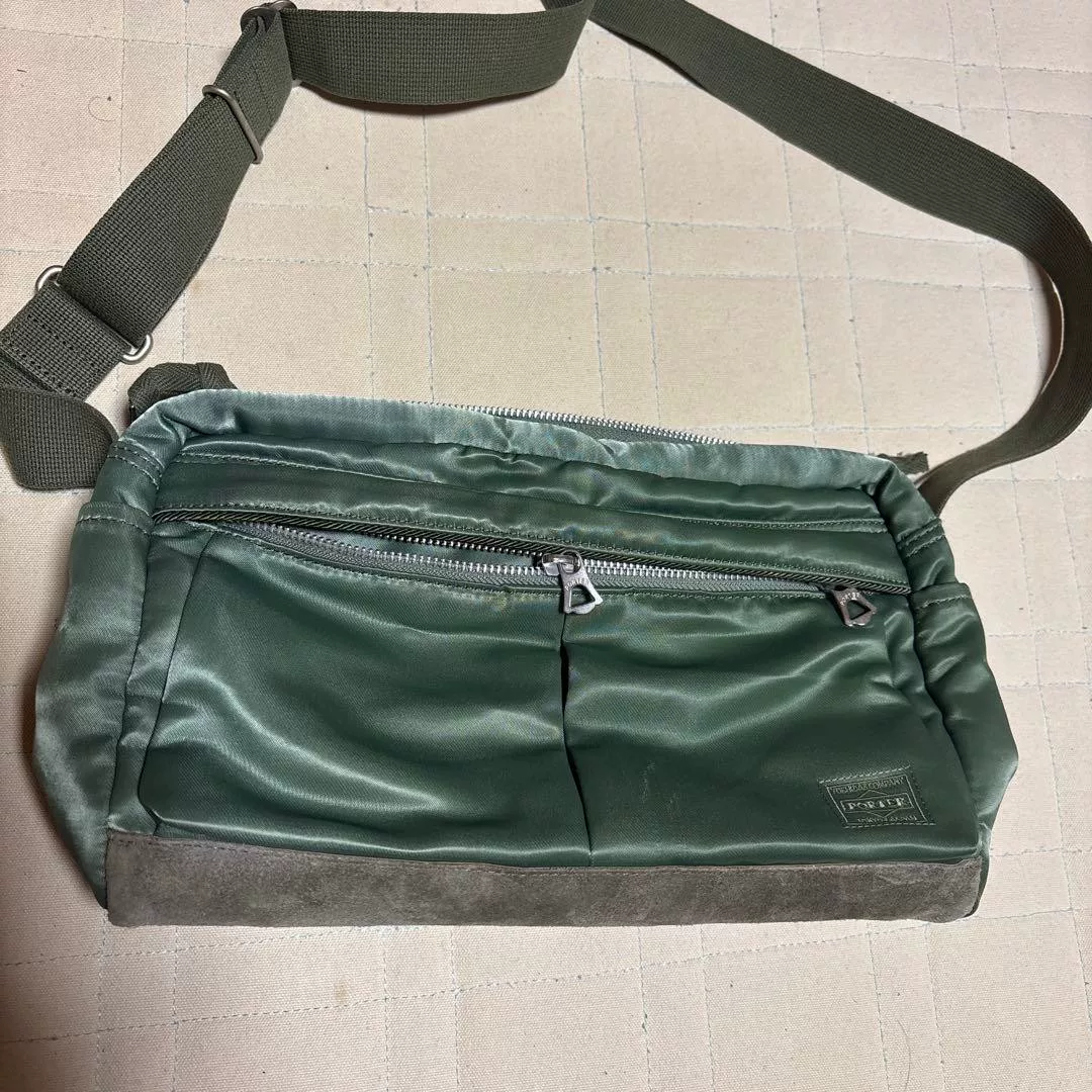 Porter Fade Green Crossbody Shoulder Bag