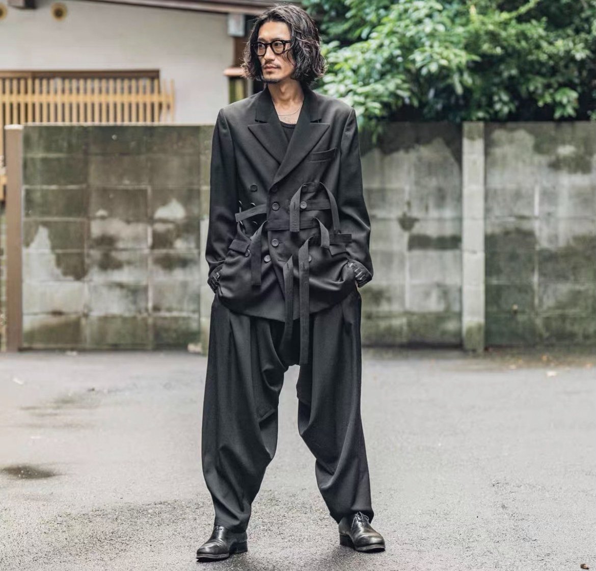 Yohji Yamamoto 23AW Pleated Long Pants — label
