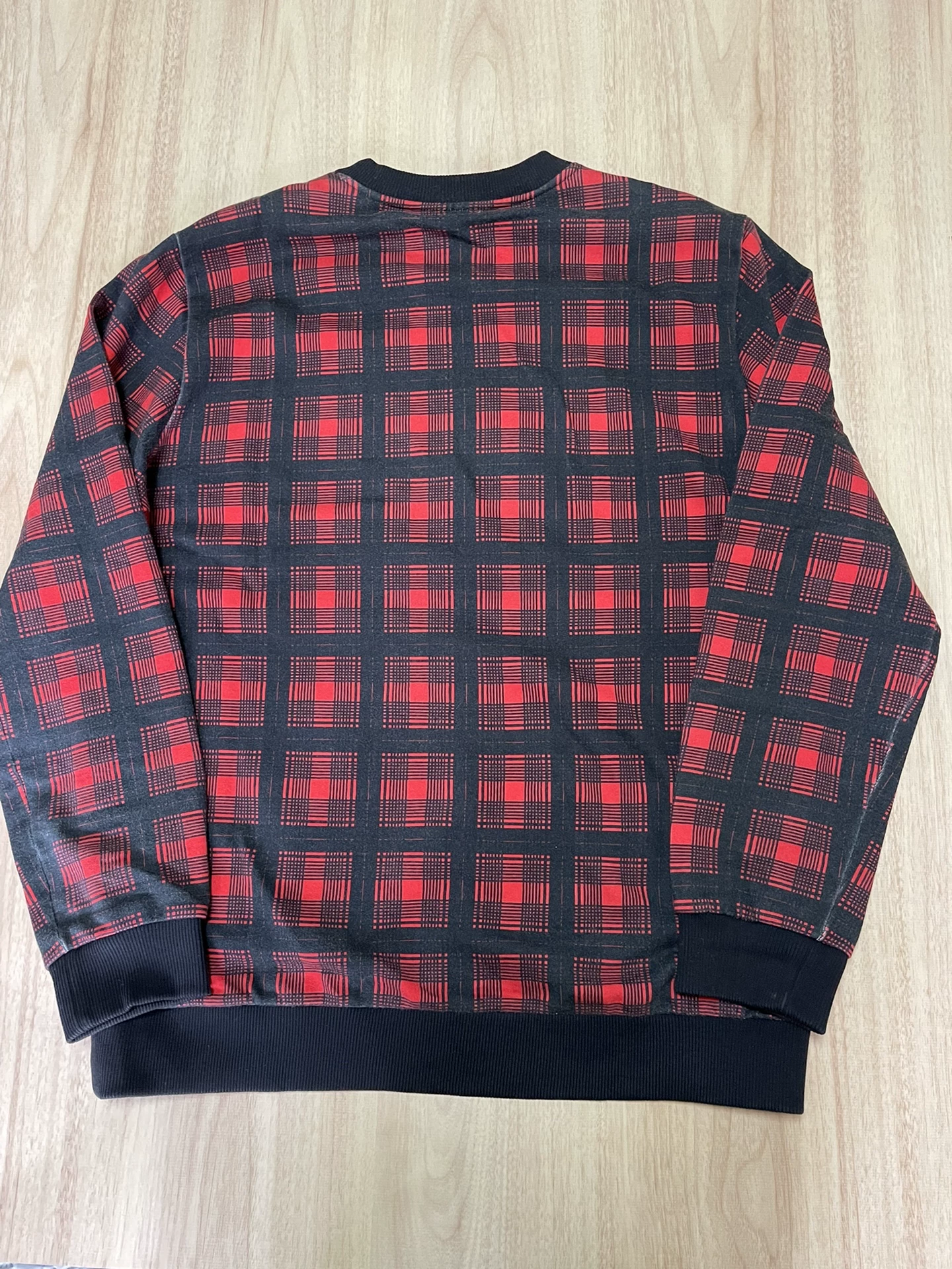Givenchy Red Plaid Doberman Sweatshirt — front