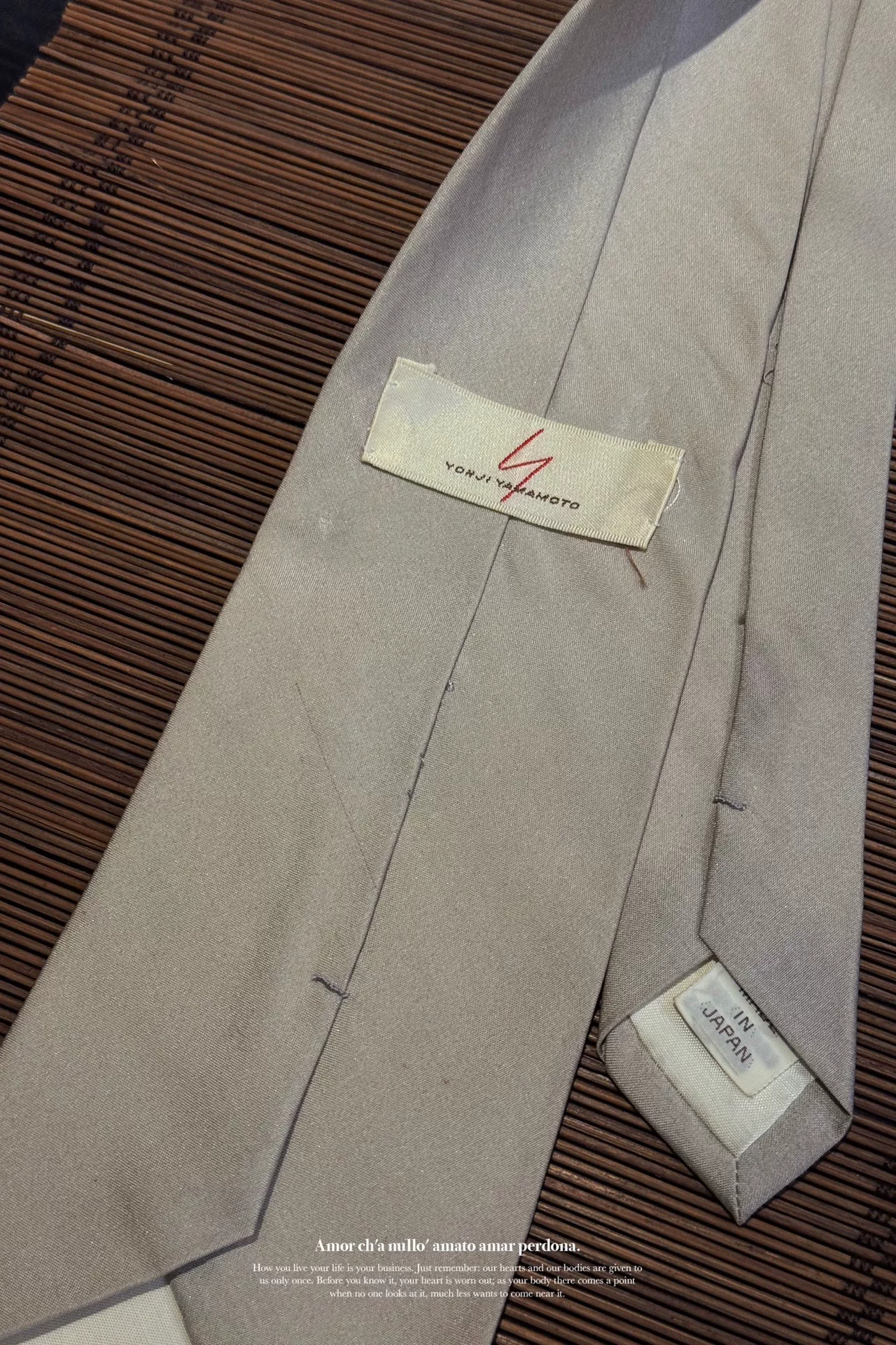 Yohji Yamamoto Ink Bird of Paradise Tie — back