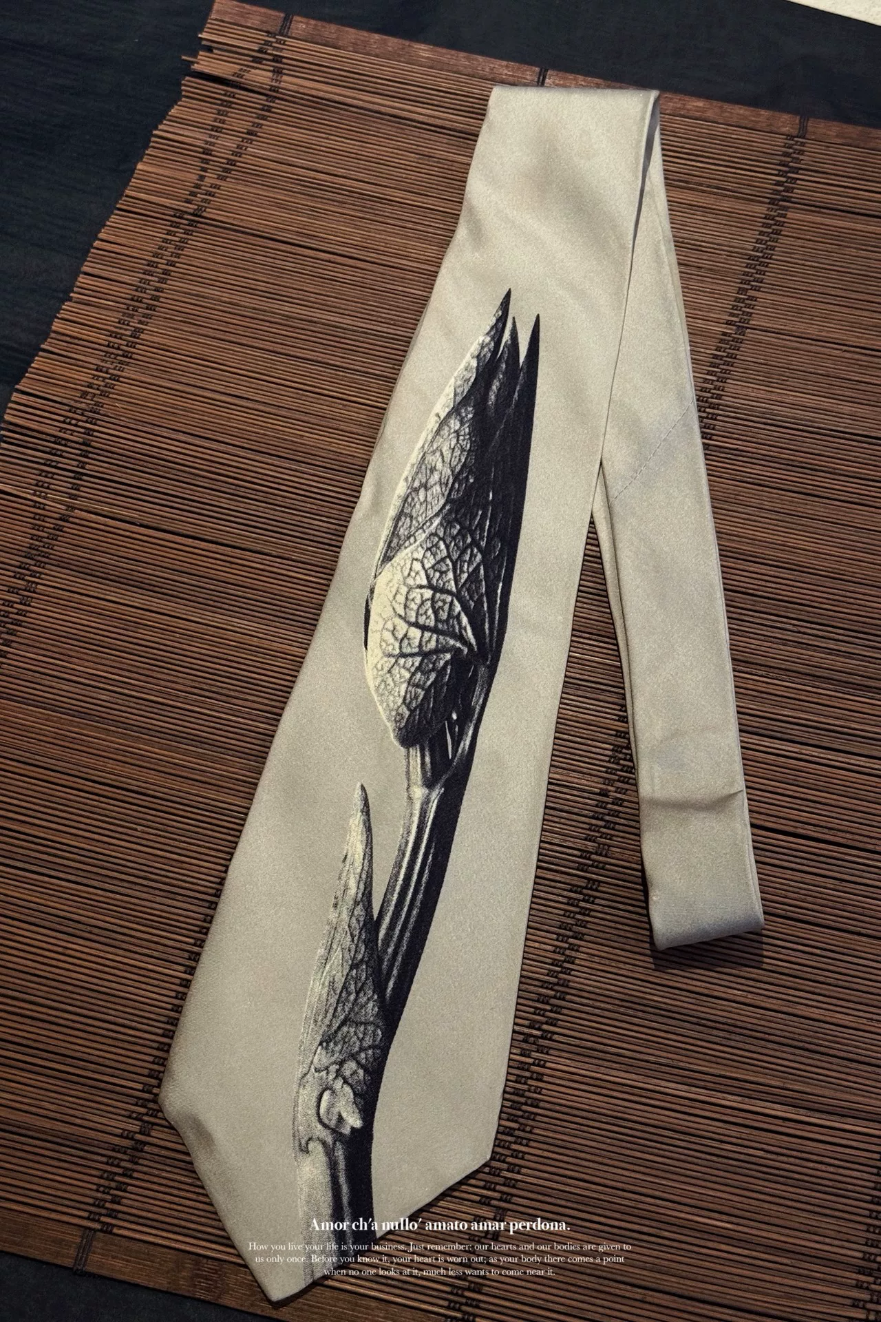 Yohji Yamamoto Ink Bird of Paradise Tie