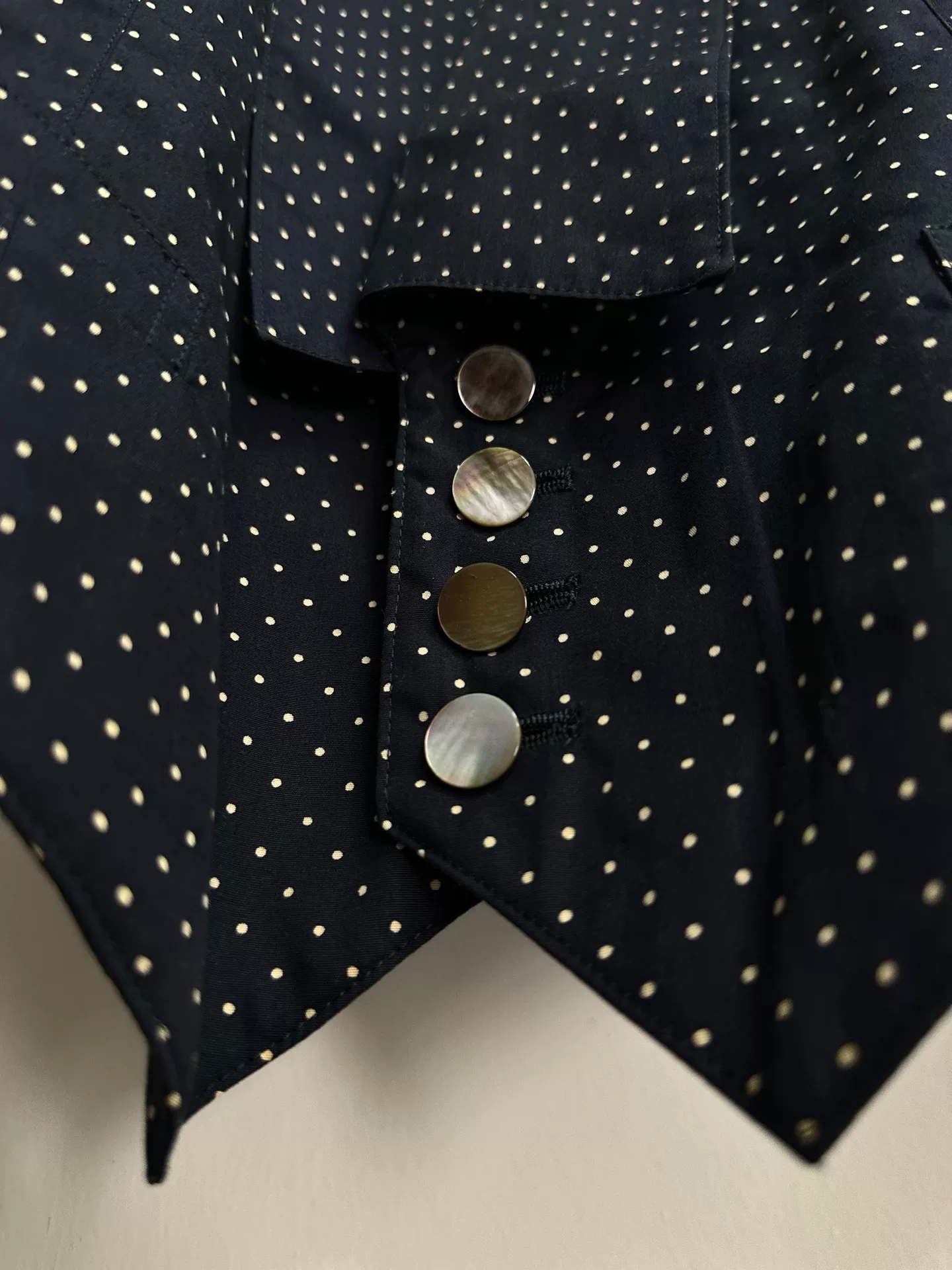 Comme des Garçons 89SS Polka Dot Vest — detail