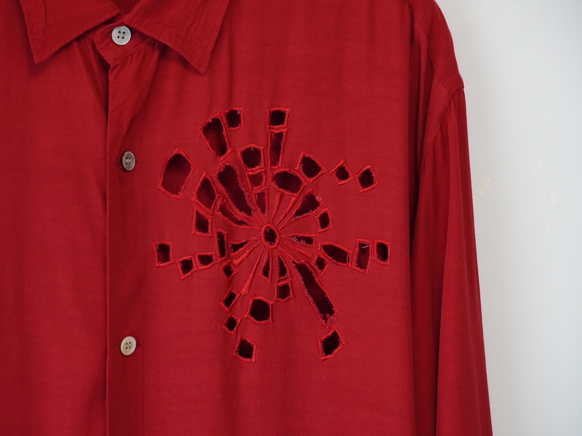 Yohji Yamamoto Firework Cutout Shirt — front