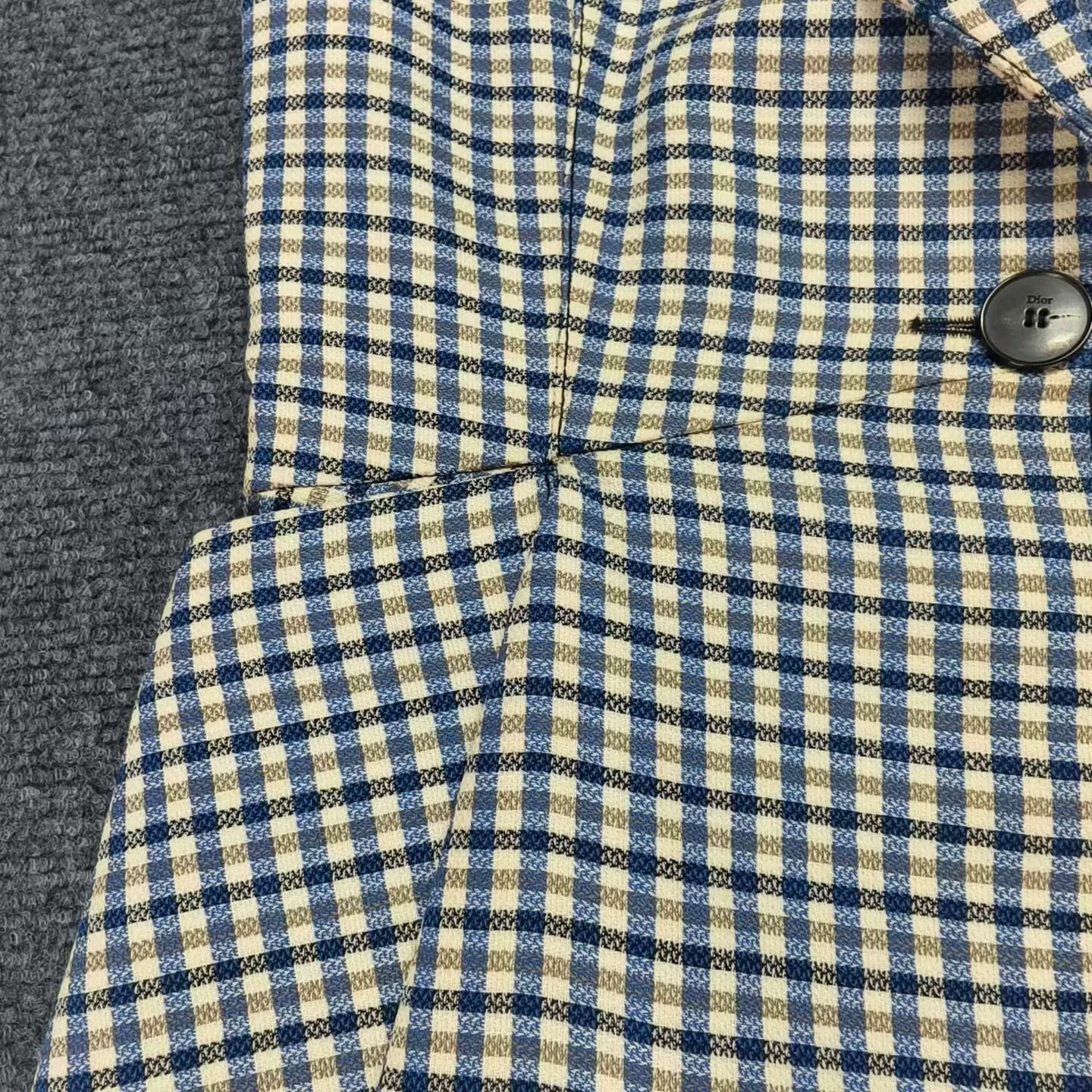 Christian Dior Wool Silk Spliced Vest Dress — detail