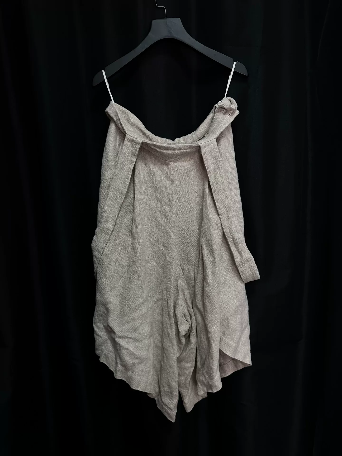 Comme des Garçons Linen Suspender Wide-Leg Pants — back