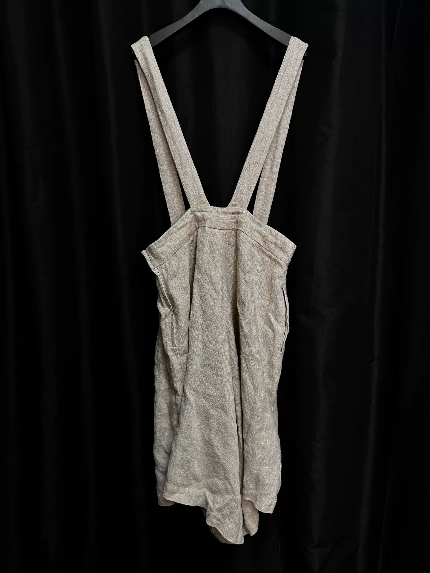 Comme des Garçons Linen Suspender Wide-Leg Pants — detail