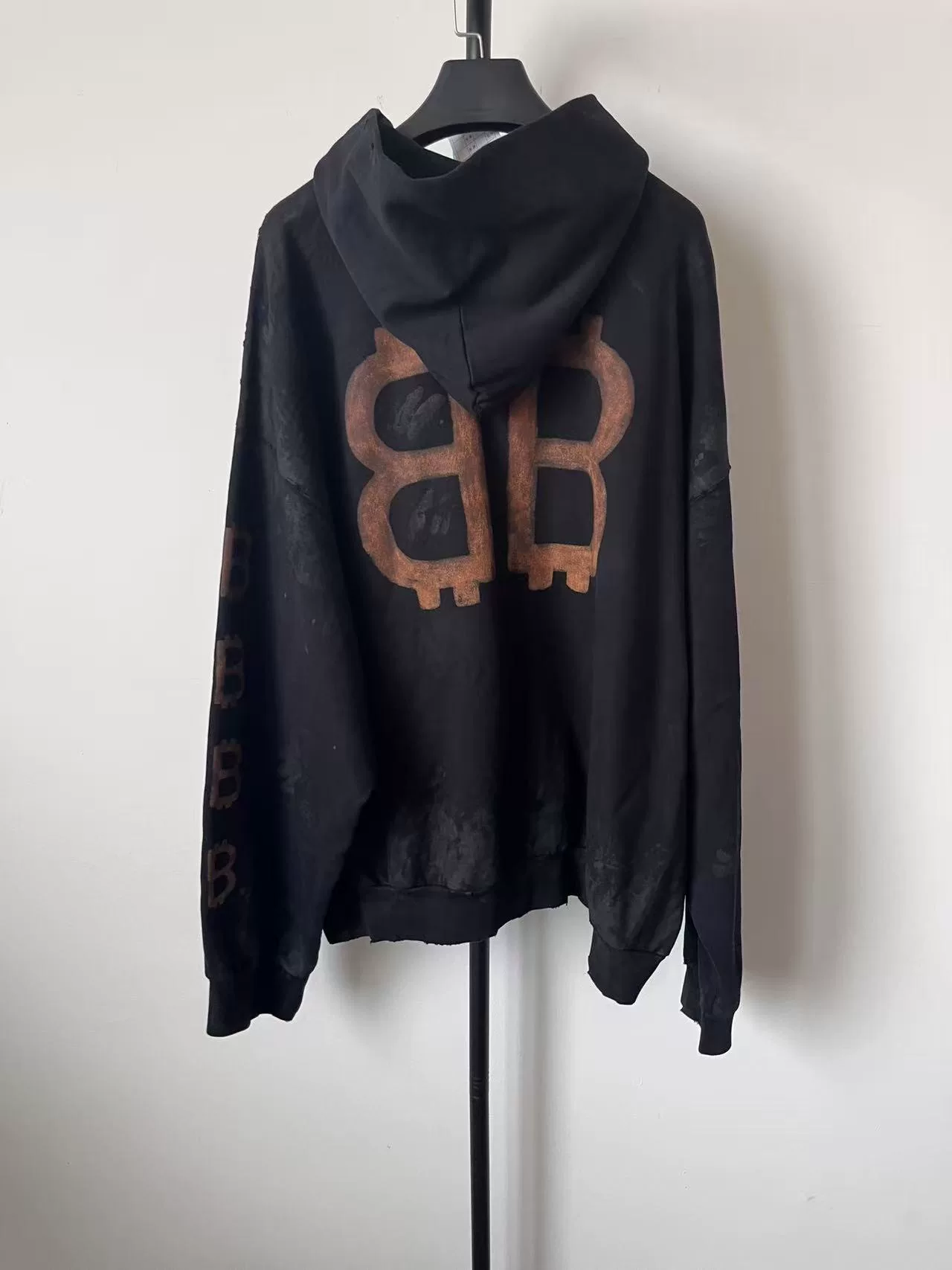 Balenciaga BB Letter Print Hoodie — front