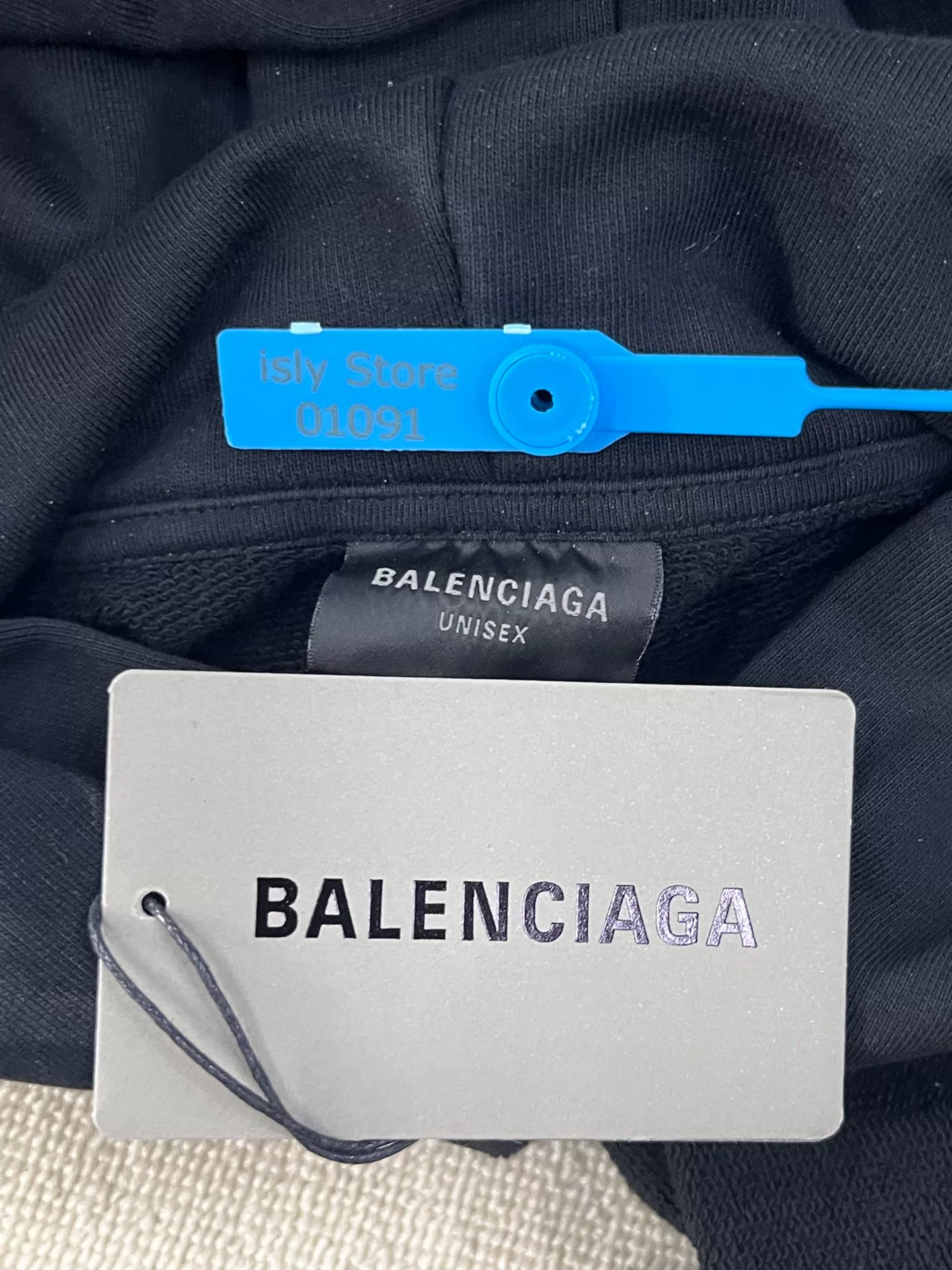 Balenciaga BB Letter Print Hoodie — label