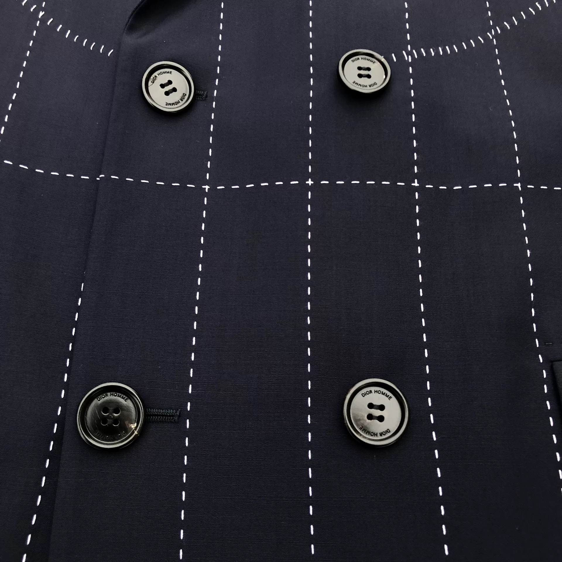 Dior Homme 18ss Double-Breasted Wool Coat — detail