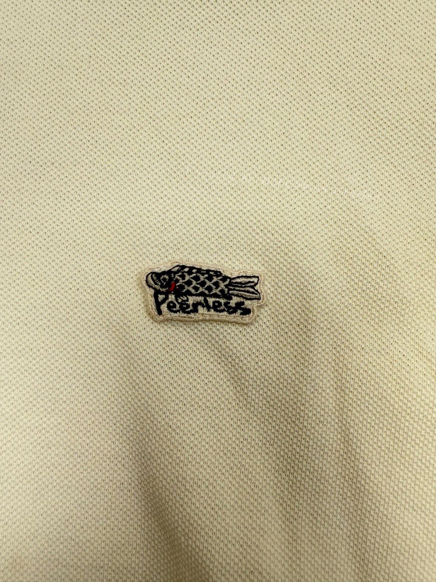 VISVIM JUMBO WELLER S/S DMGD Carp Polo — label