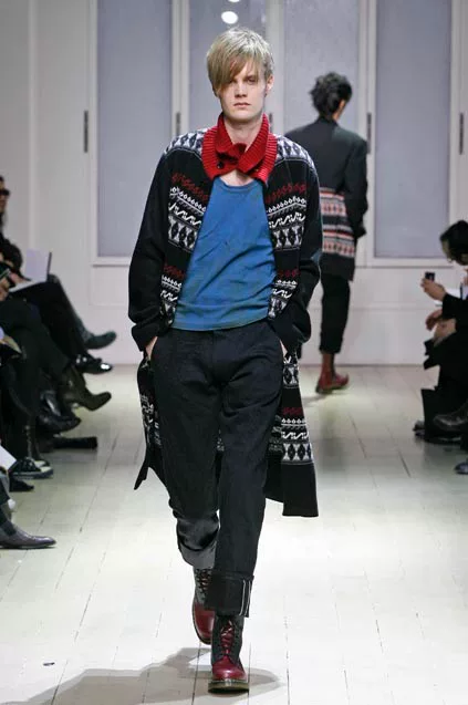 Yohji Yamamoto 07AW Wool Knit Coat — detail