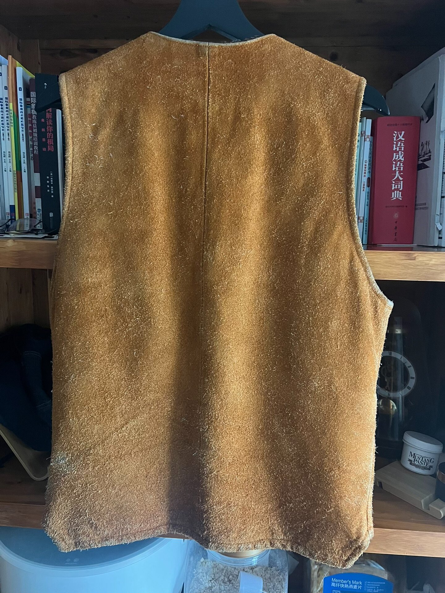 Vintage Suede Western Leather Vest — label