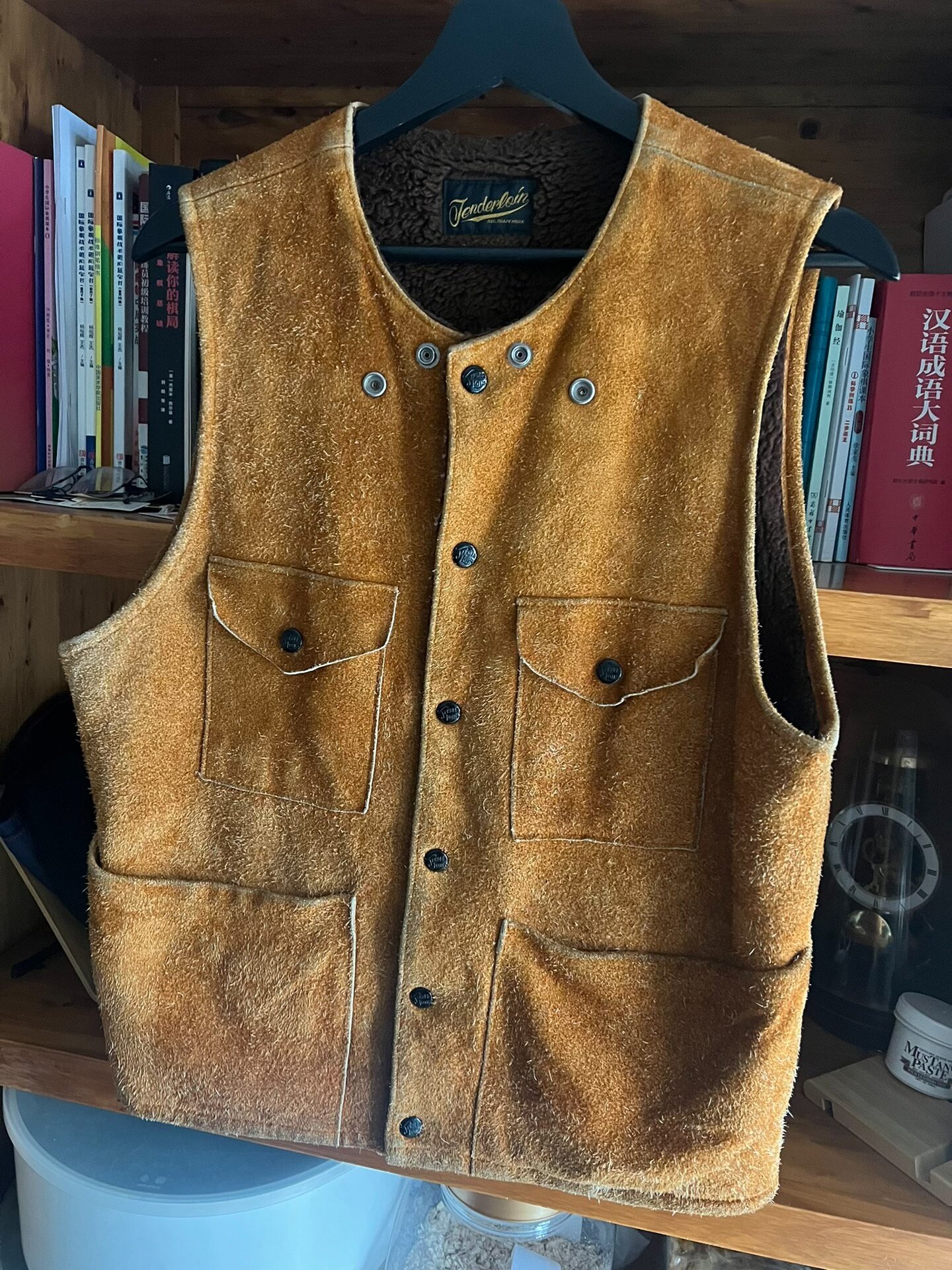 Vintage Suede Western Leather Vest — back