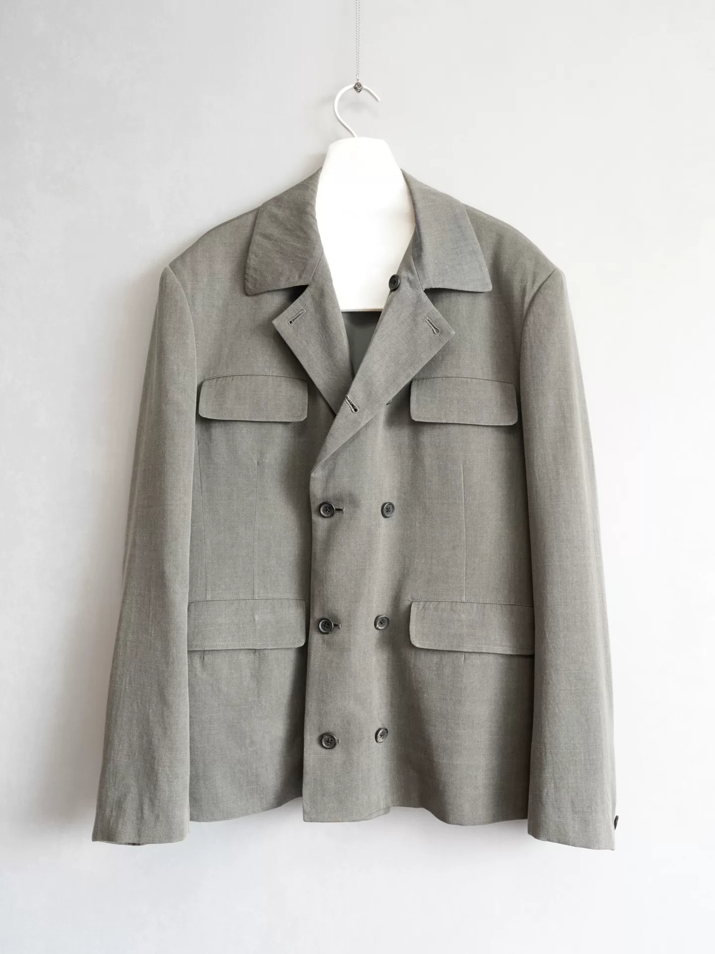 Yohji Yamamoto 95SS Double-Breasted Gray Jacket