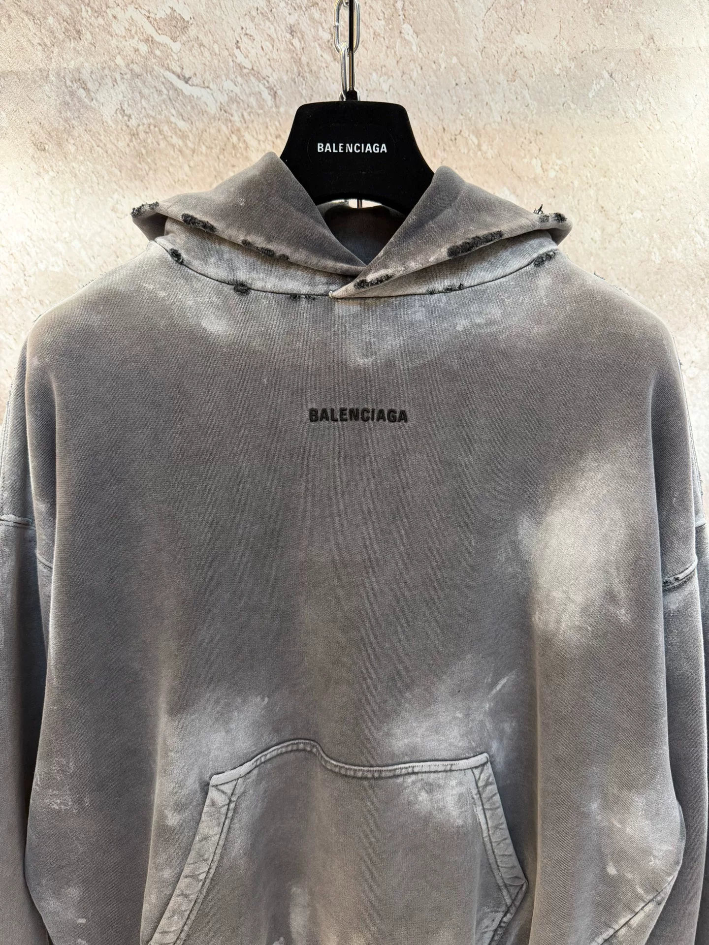Balenciaga 26 Gray Long Sleeve Hoodie — front