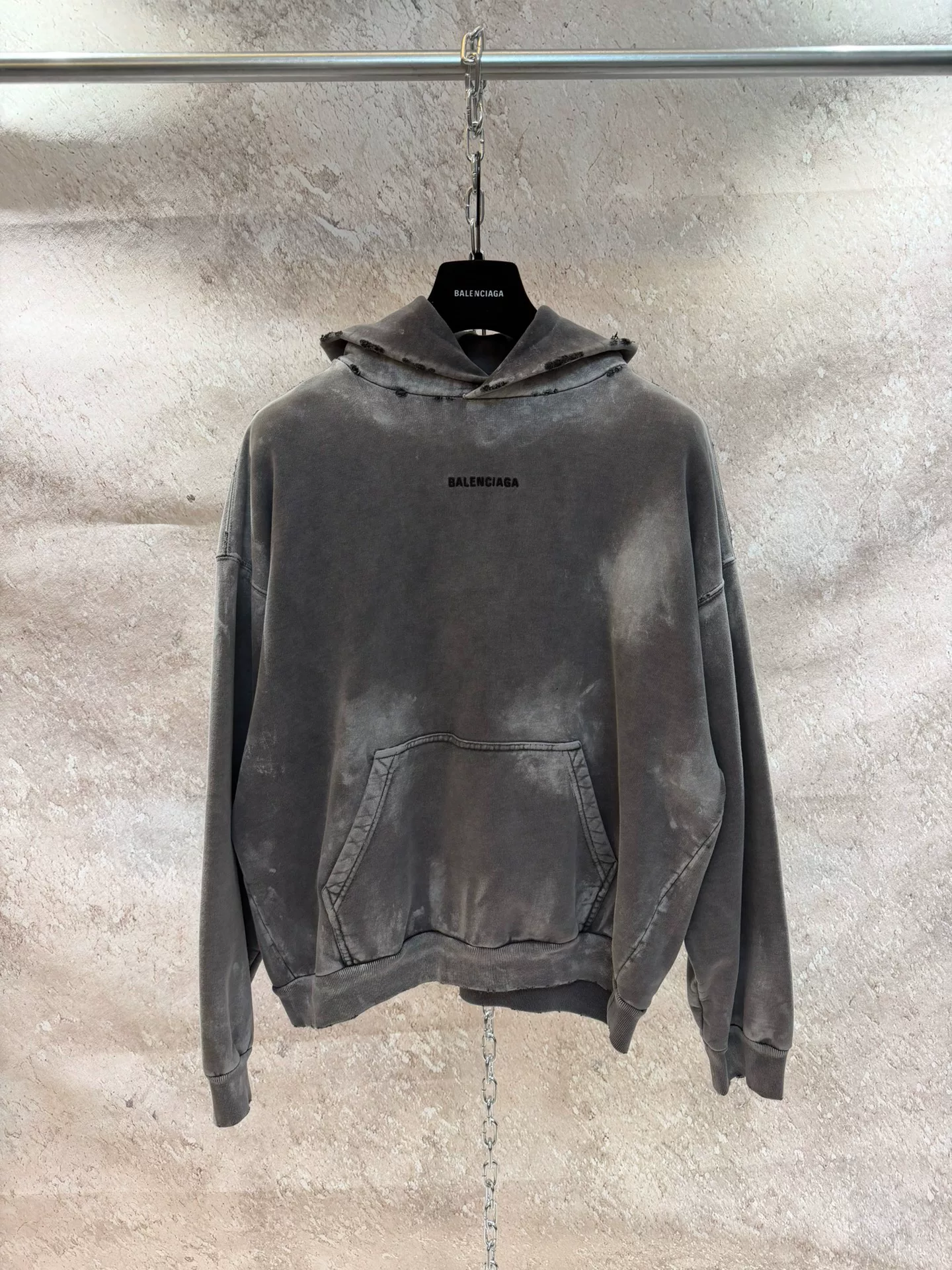 Balenciaga 26 Gray Long Sleeve Hoodie