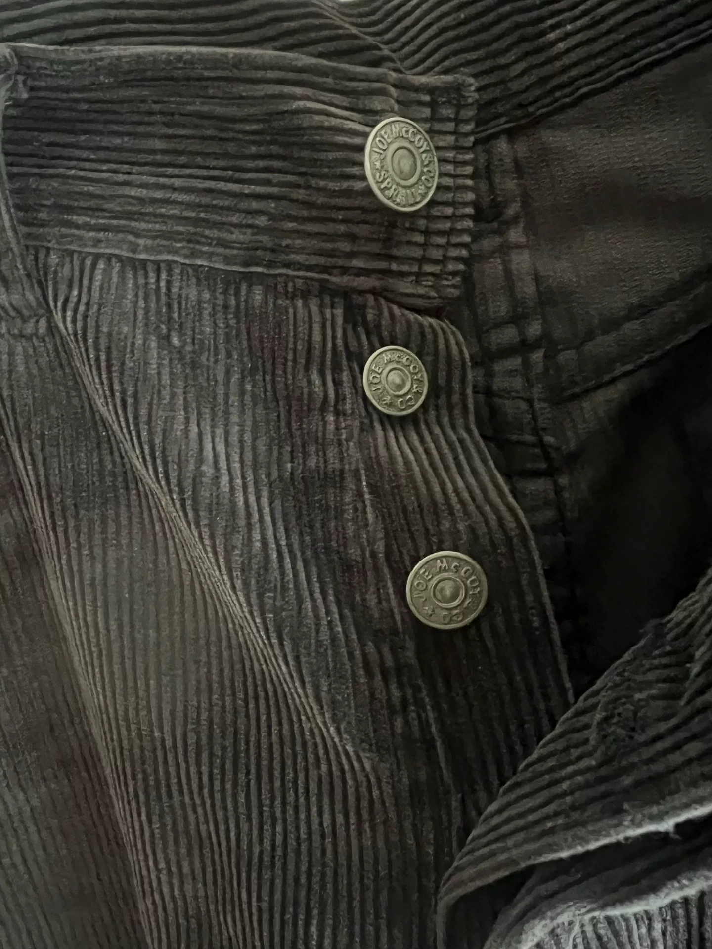 The Real McCoy's Corduroy 906 Pants — label
