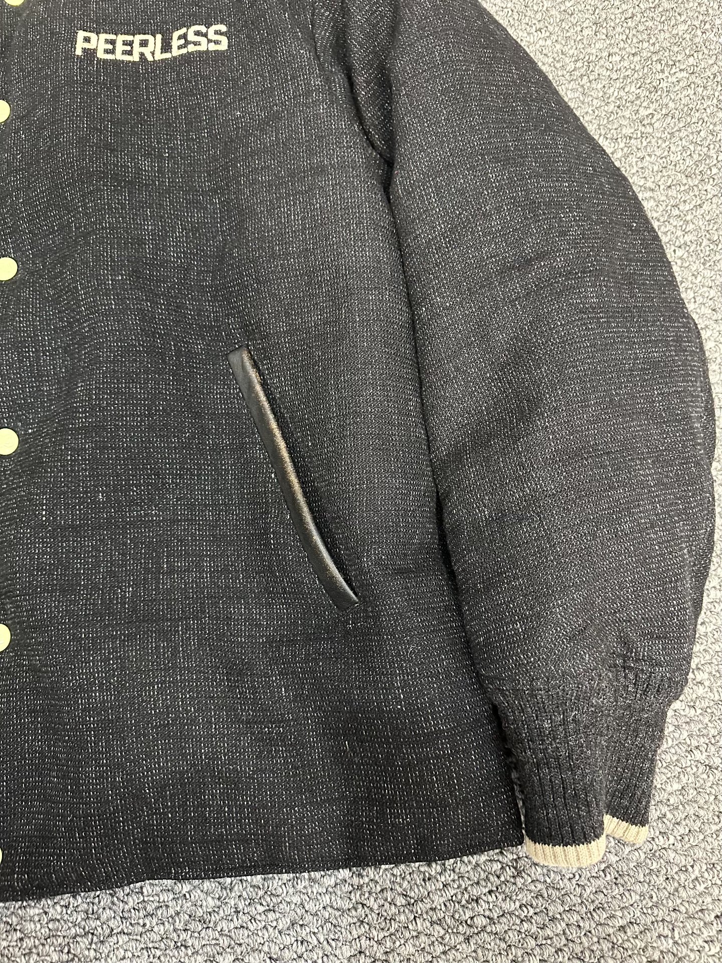 visvim Black Down Jacket — detail