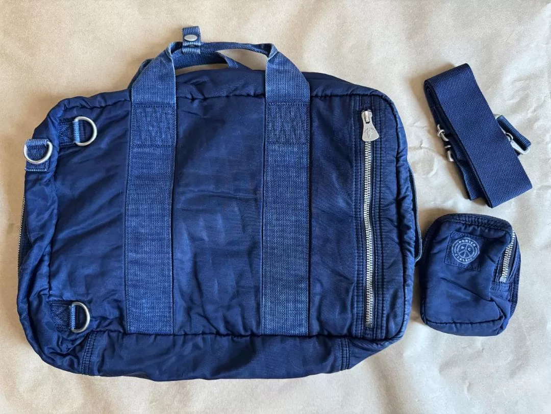 Porrer Classic 3-Way Nylon Blue Bag — front